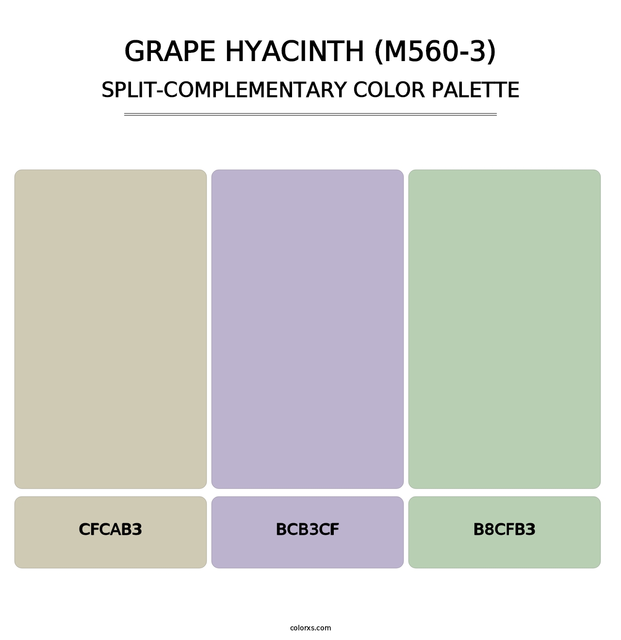Grape Hyacinth (M560-3) - Split-Complementary Color Palette