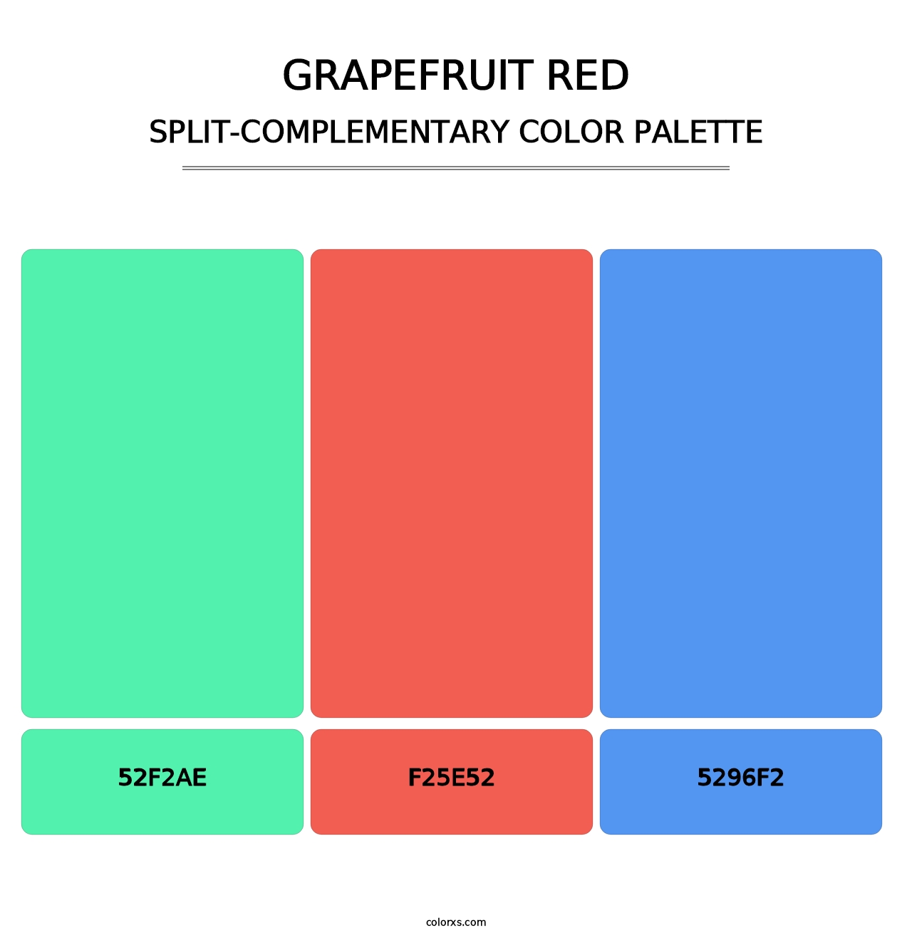 Grapefruit Red - Split-Complementary Color Palette