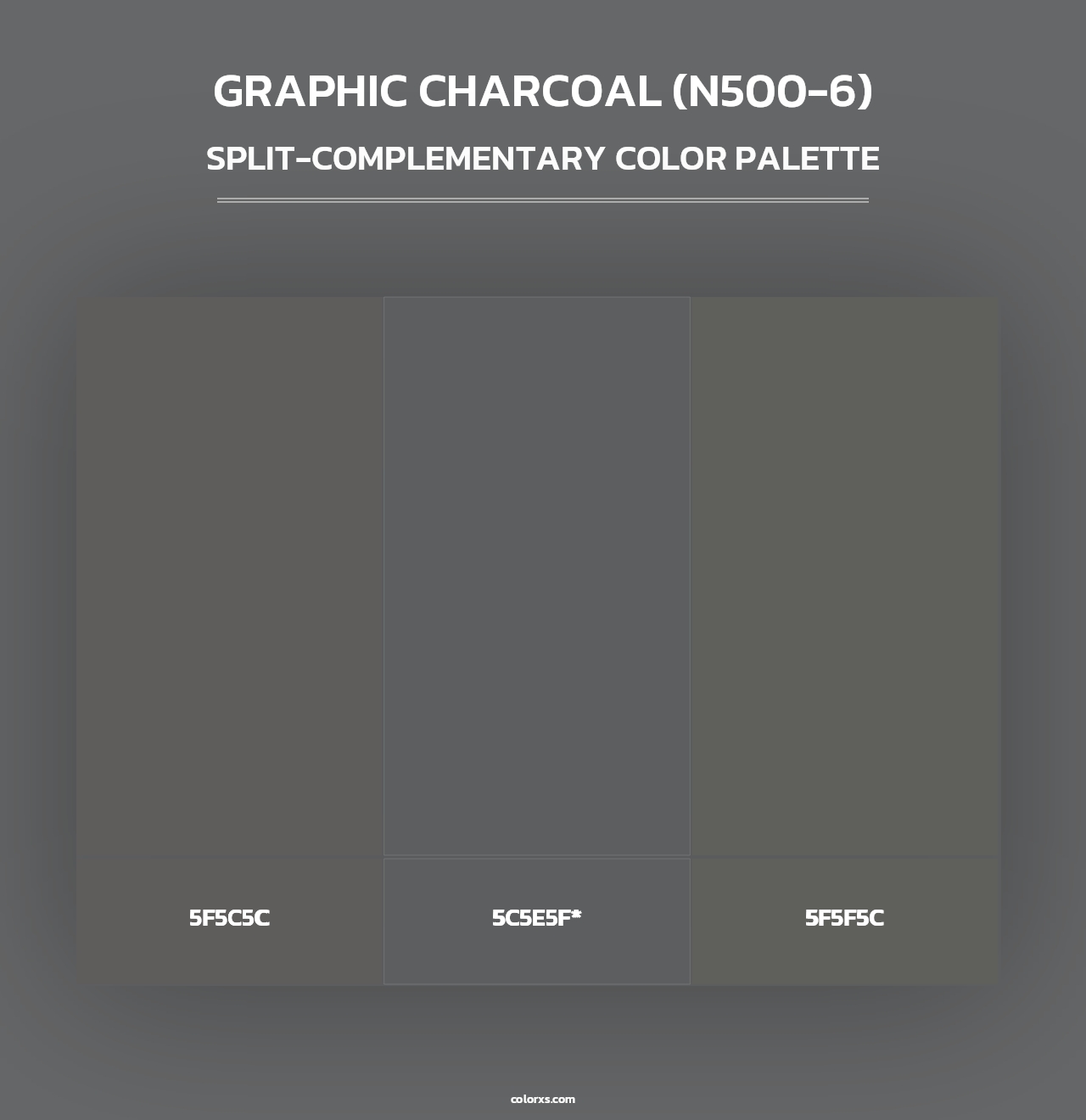 Graphic Charcoal (N500-6) - Split-Complementary Color Palette