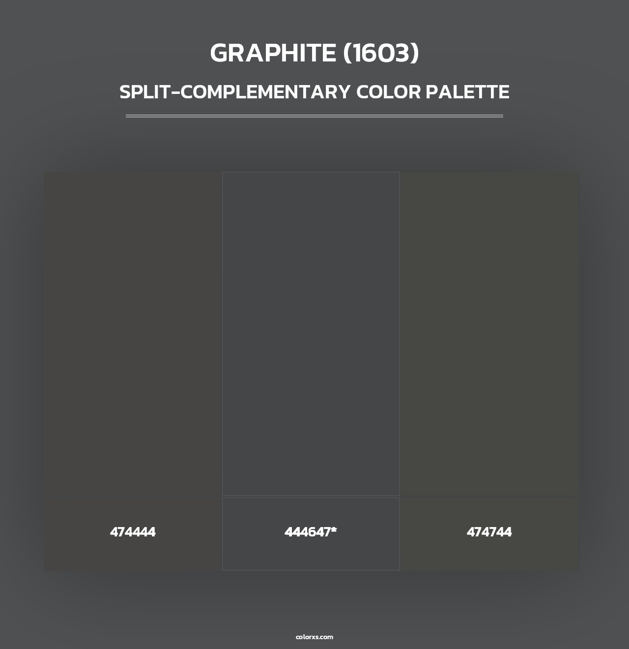 Graphite (1603) - Split-Complementary Color Palette