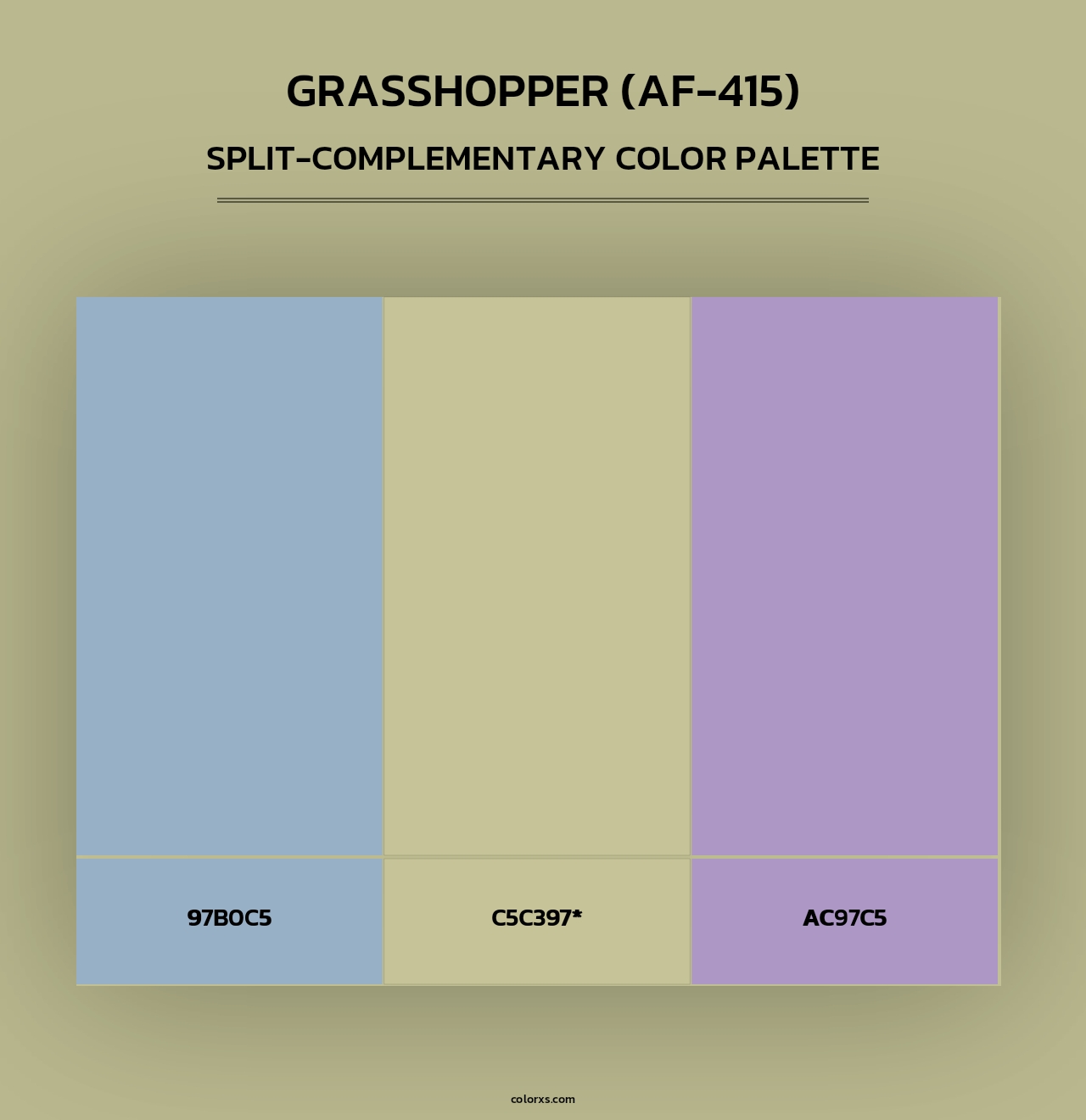 Grasshopper (AF-415) - Split-Complementary Color Palette