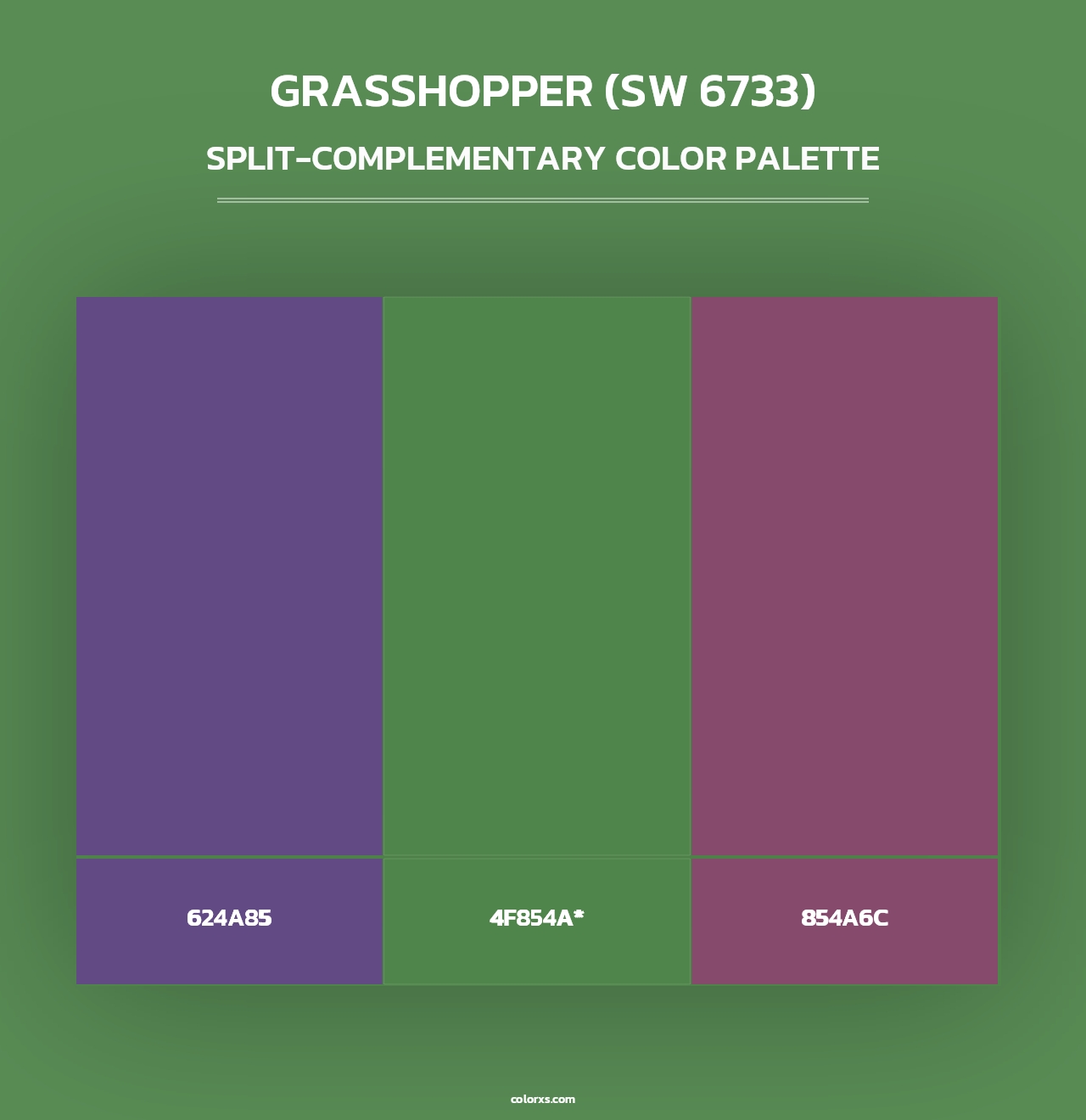 Grasshopper (SW 6733) - Split-Complementary Color Palette