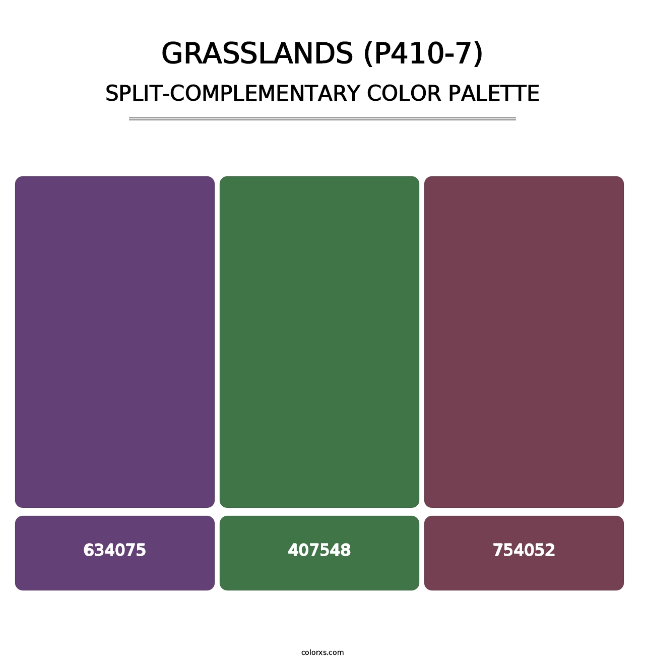 Grasslands (P410-7) - Split-Complementary Color Palette