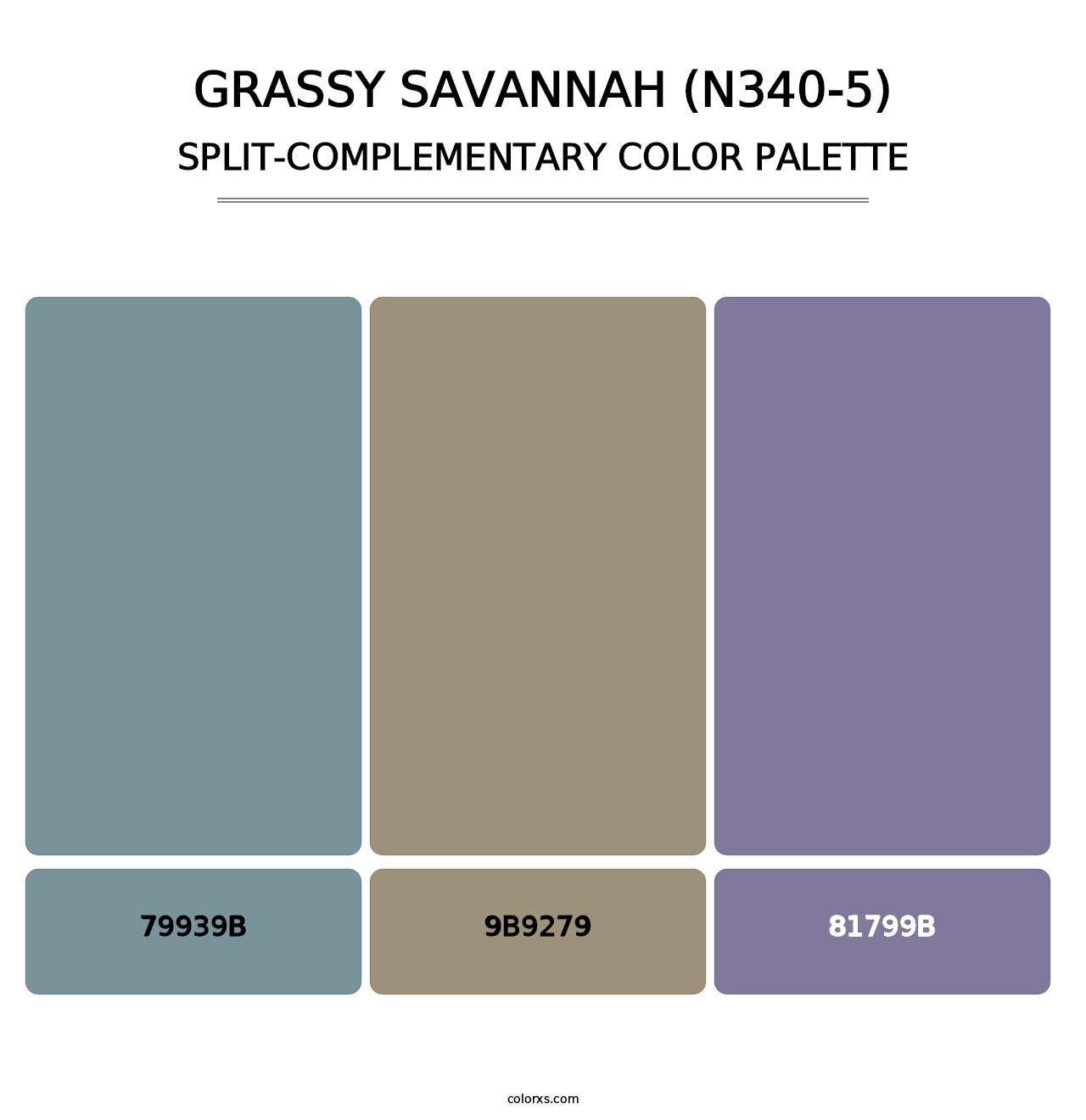 Grassy Savannah (N340-5) - Split-Complementary Color Palette