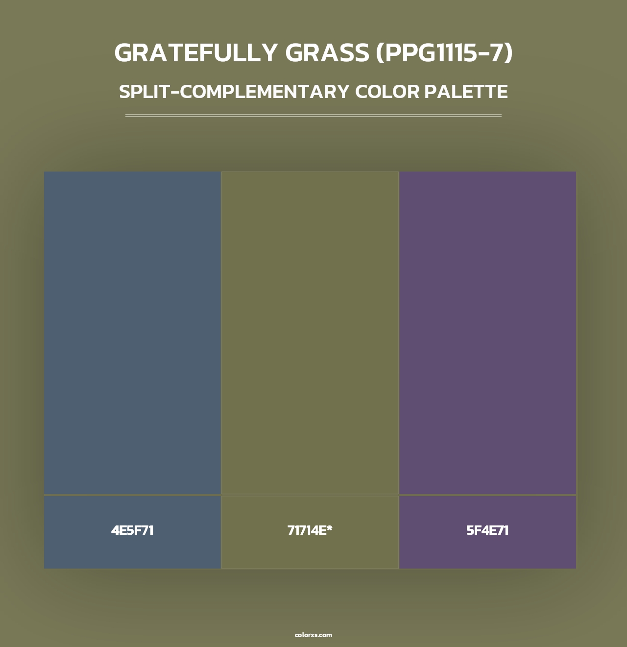 Gratefully Grass (PPG1115-7) - Split-Complementary Color Palette