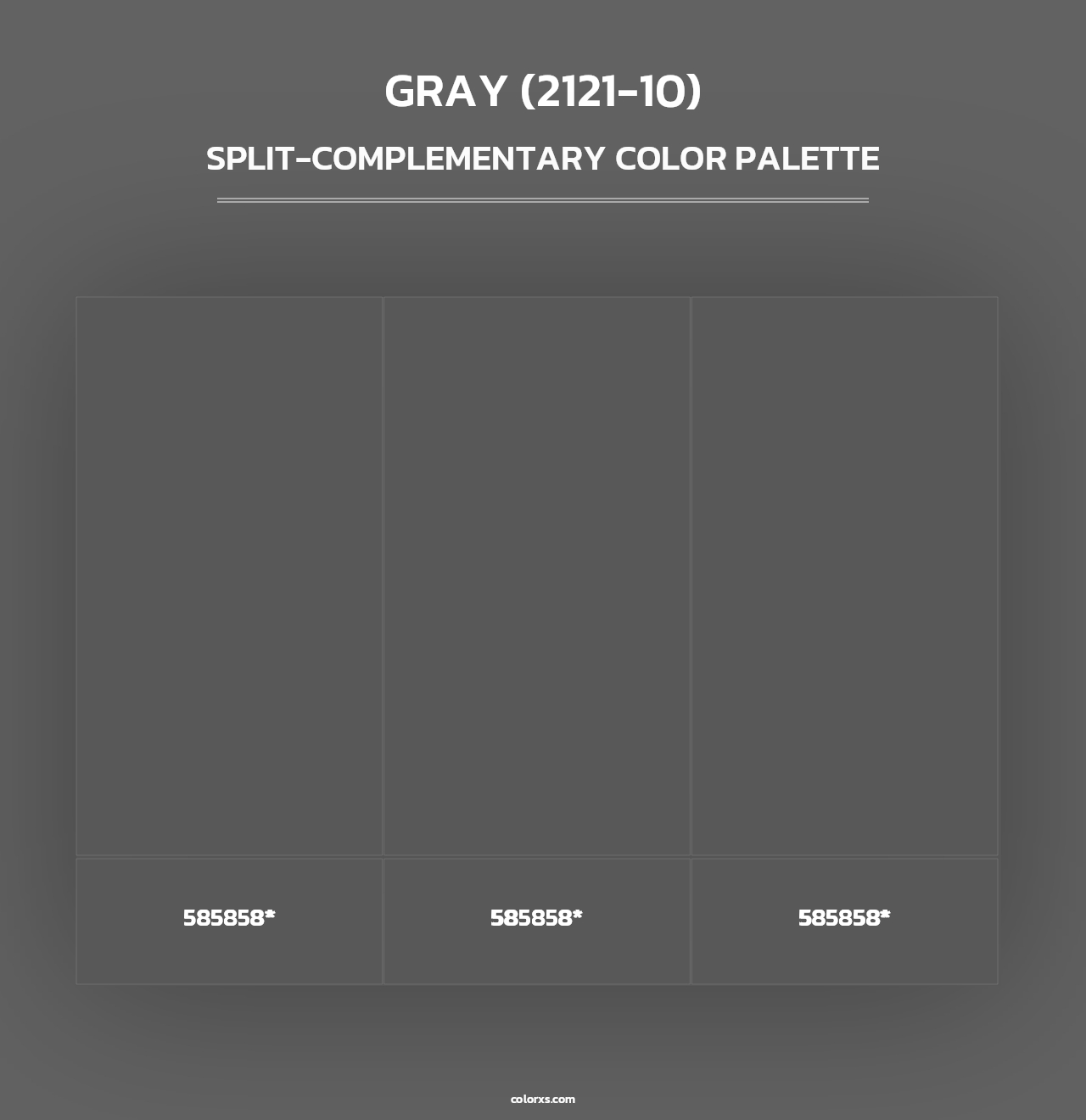 Gray (2121-10) - Split-Complementary Color Palette