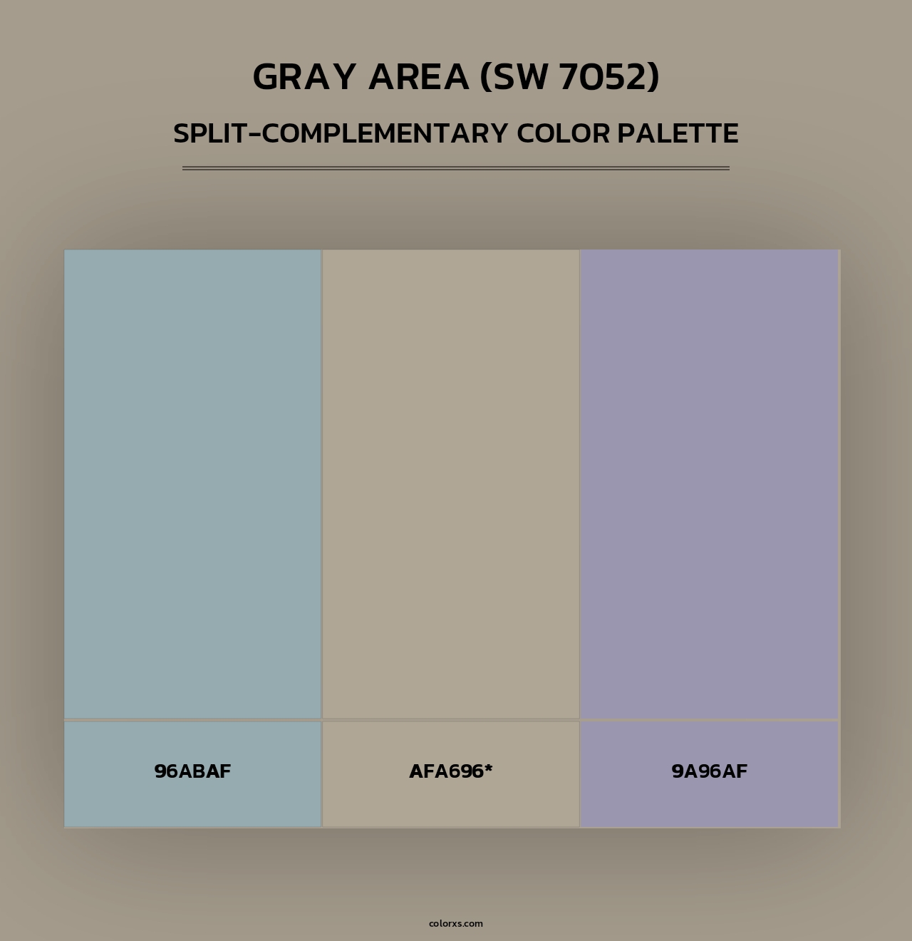 Gray Area (SW 7052) - Split-Complementary Color Palette