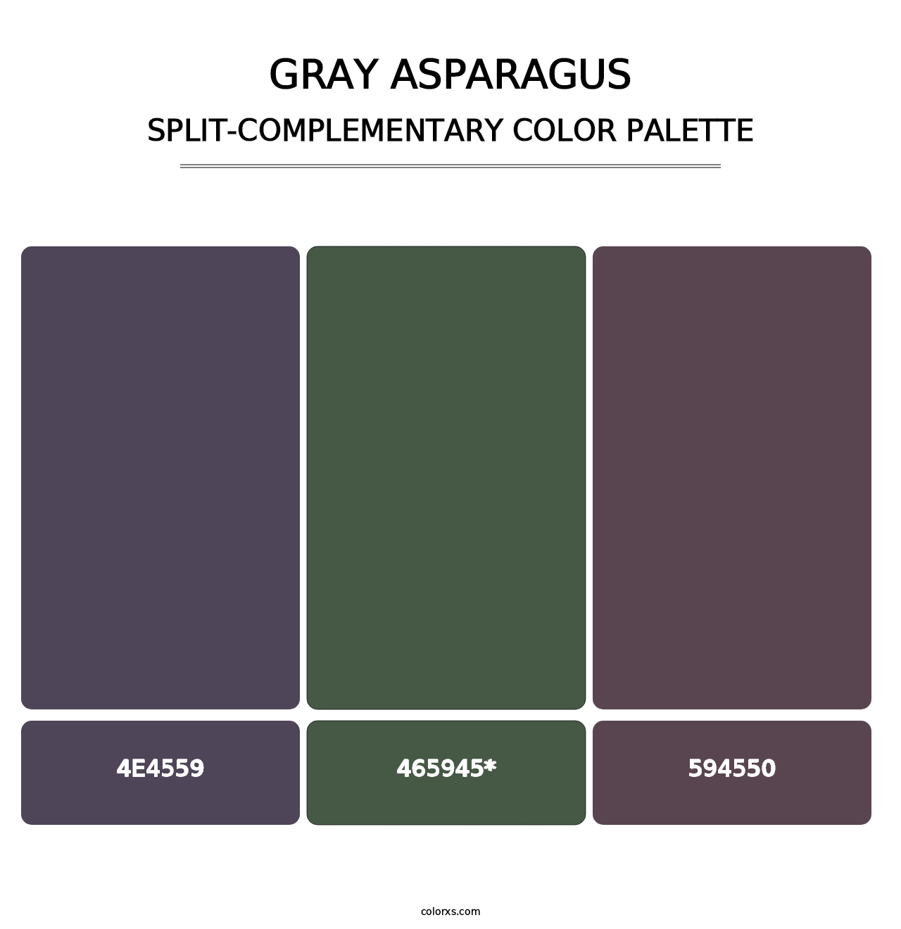 Gray Asparagus - Split-Complementary Color Palette