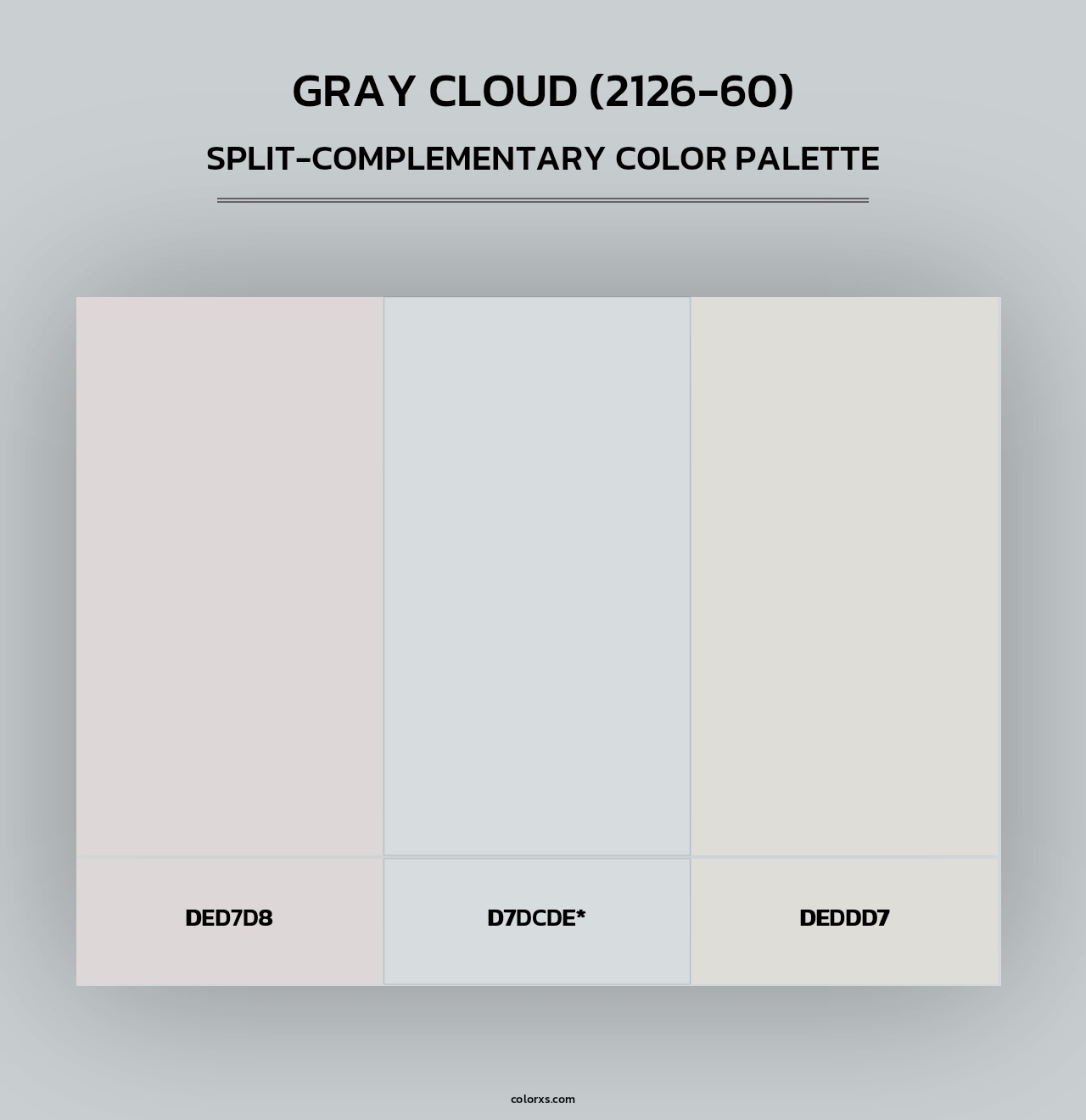 Gray Cloud (2126-60) - Split-Complementary Color Palette