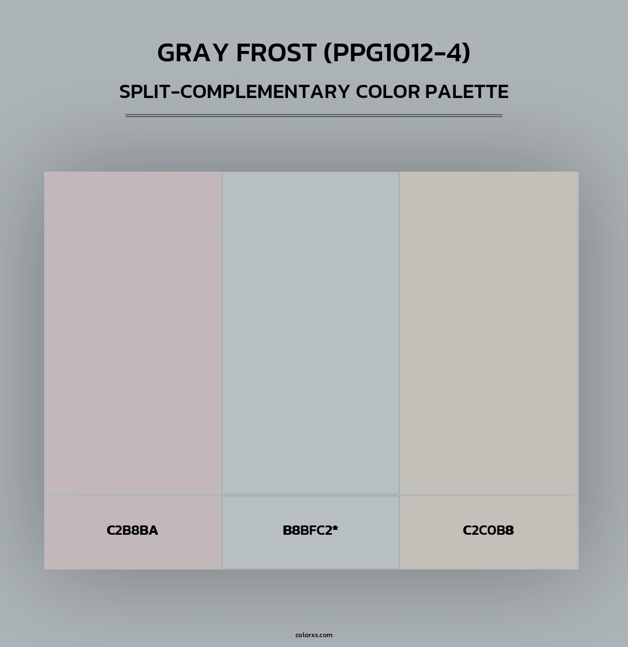 Gray Frost (PPG1012-4) - Split-Complementary Color Palette
