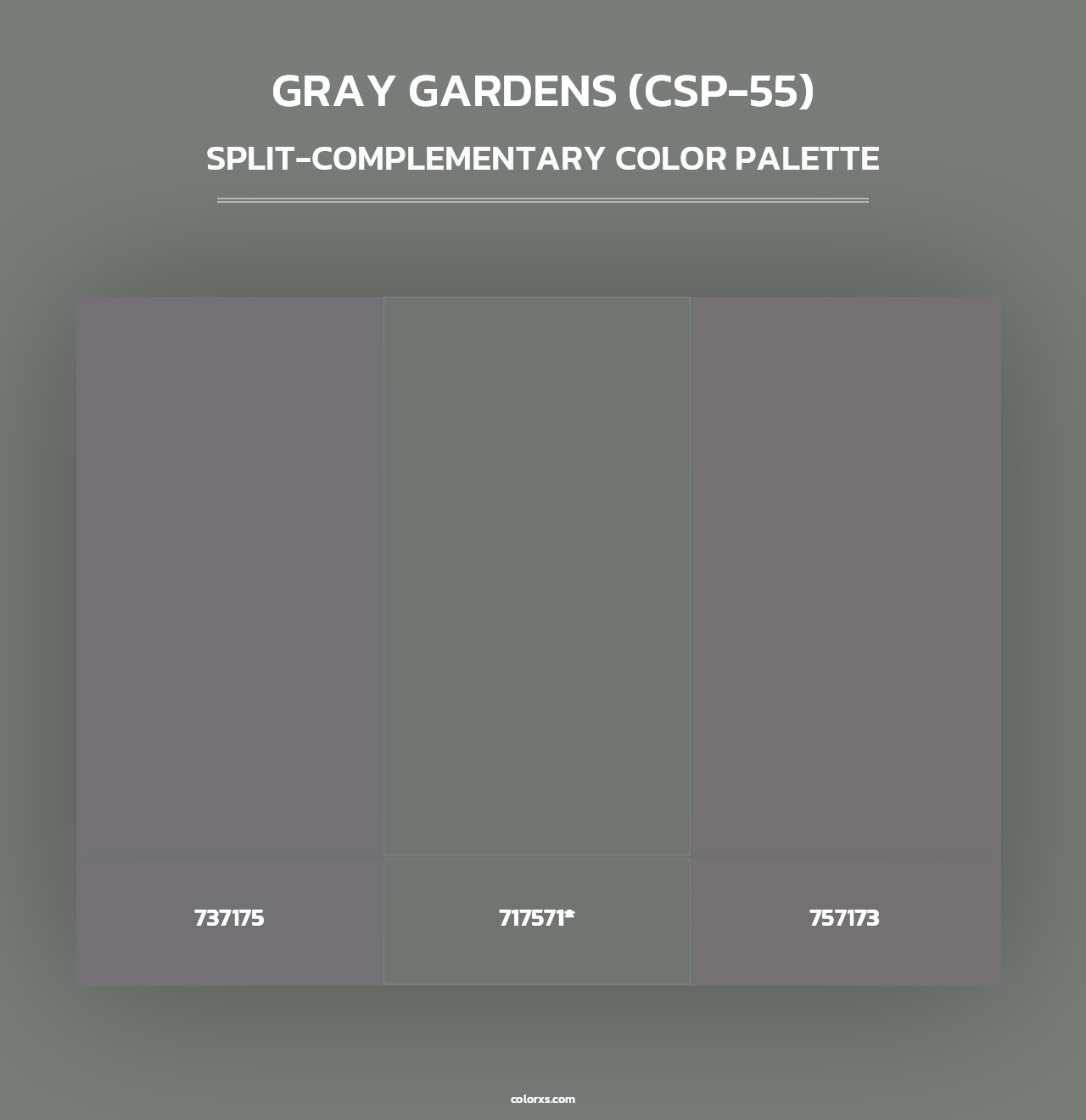 Gray Gardens (CSP-55) - Split-Complementary Color Palette