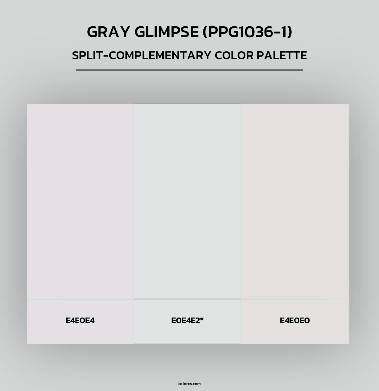 Gray Glimpse (PPG1036-1) - Split-Complementary Color Palette
