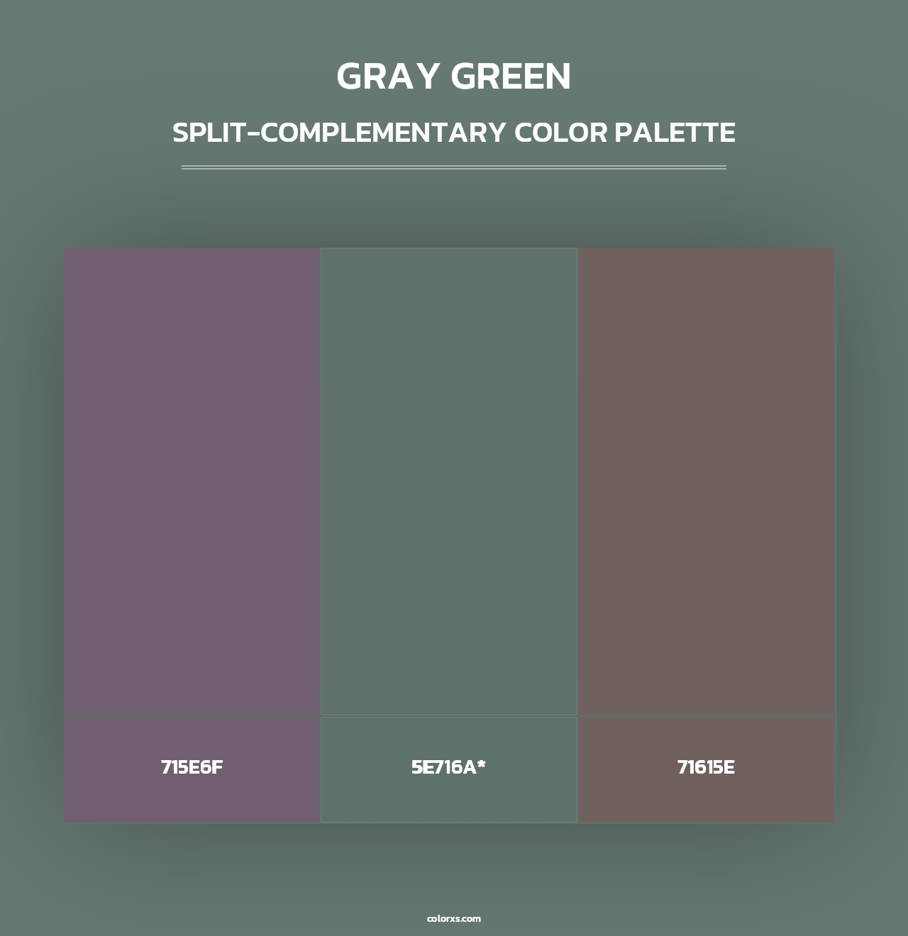 Gray Green - Split-Complementary Color Palette