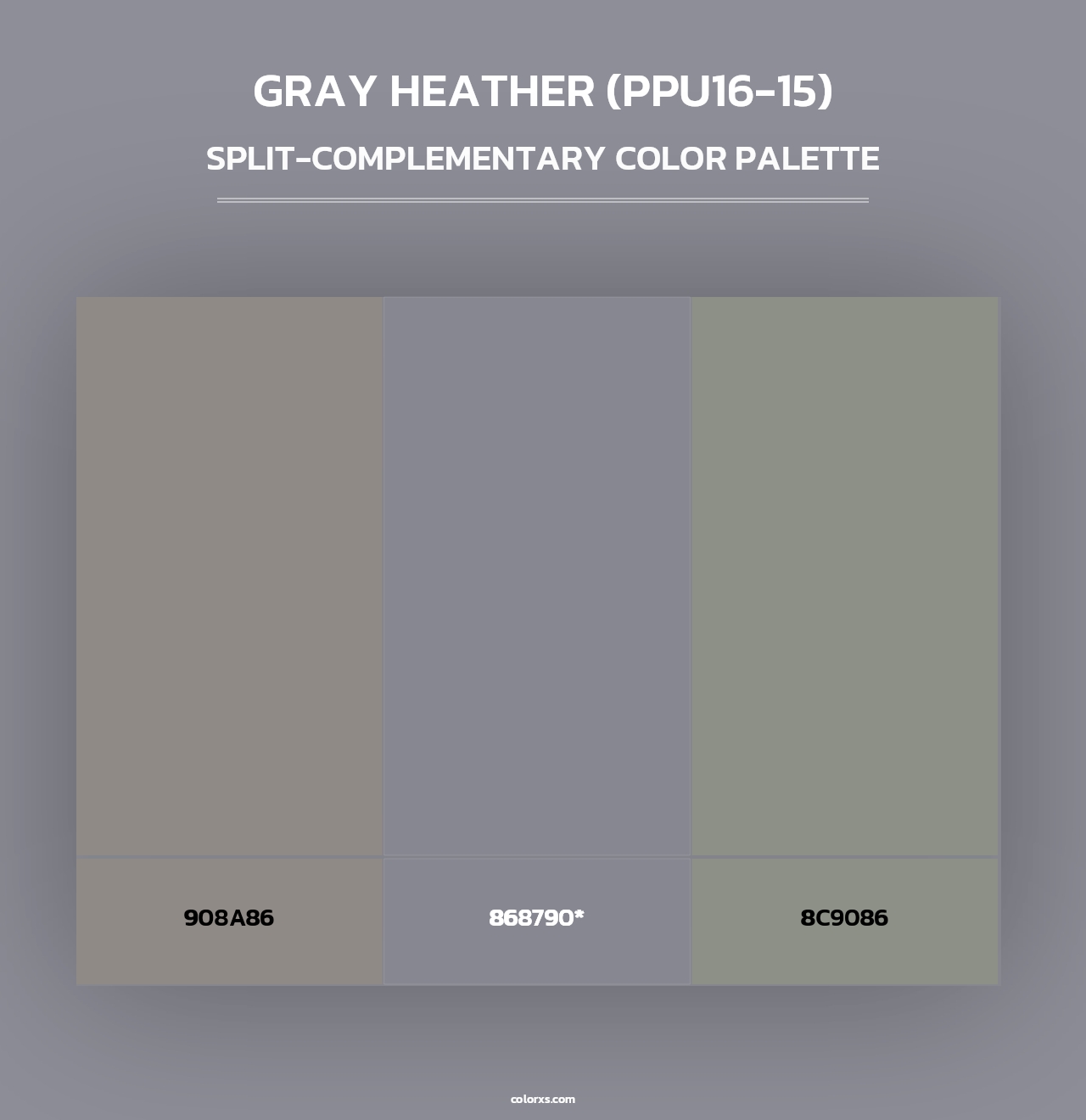 Gray Heather (PPU16-15) - Split-Complementary Color Palette