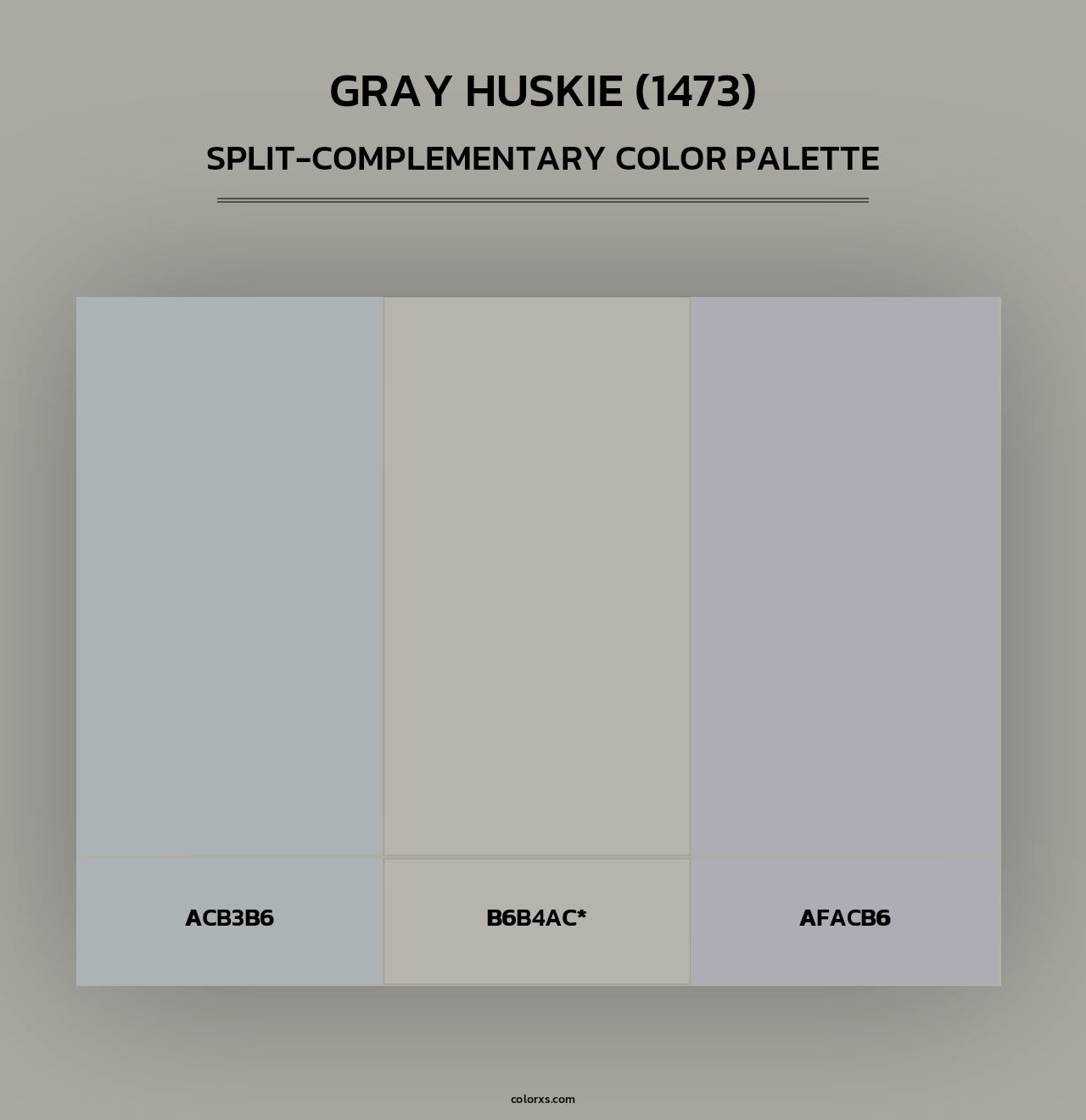 Gray Huskie (1473) - Split-Complementary Color Palette