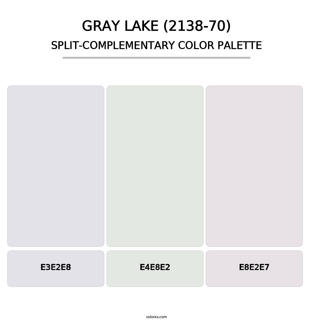 Gray Lake (2138-70) - Split-Complementary Color Palette