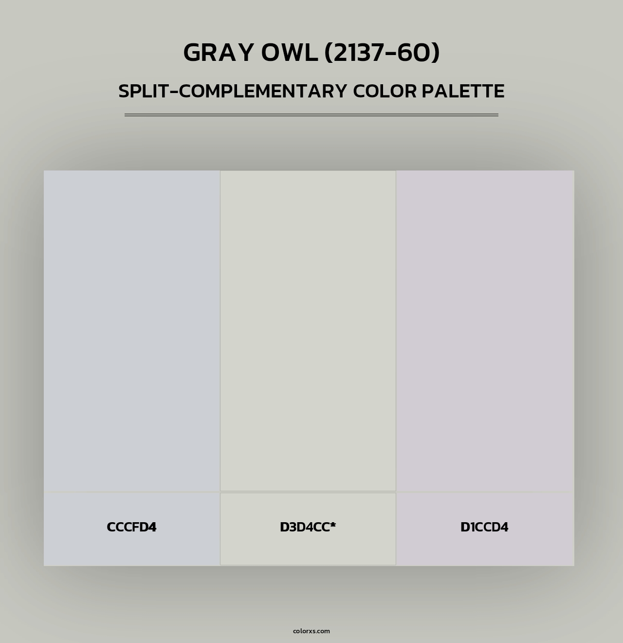 Gray Owl (2137-60) - Split-Complementary Color Palette