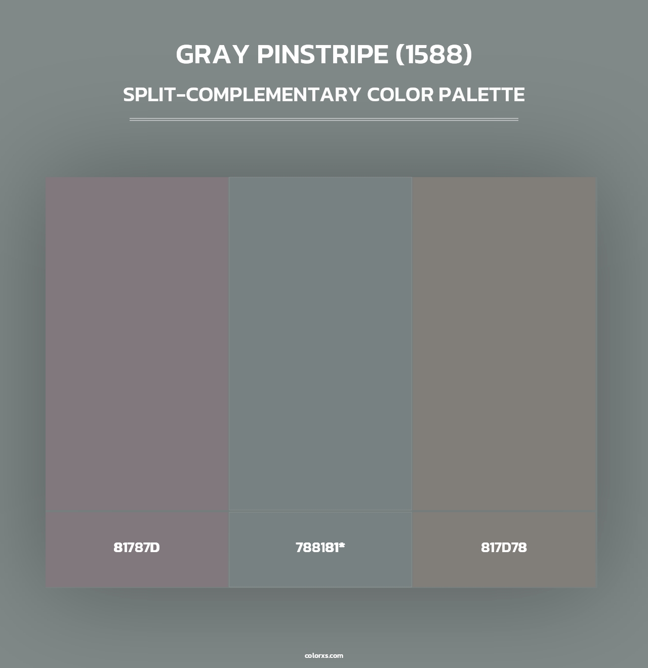 Gray Pinstripe (1588) - Split-Complementary Color Palette