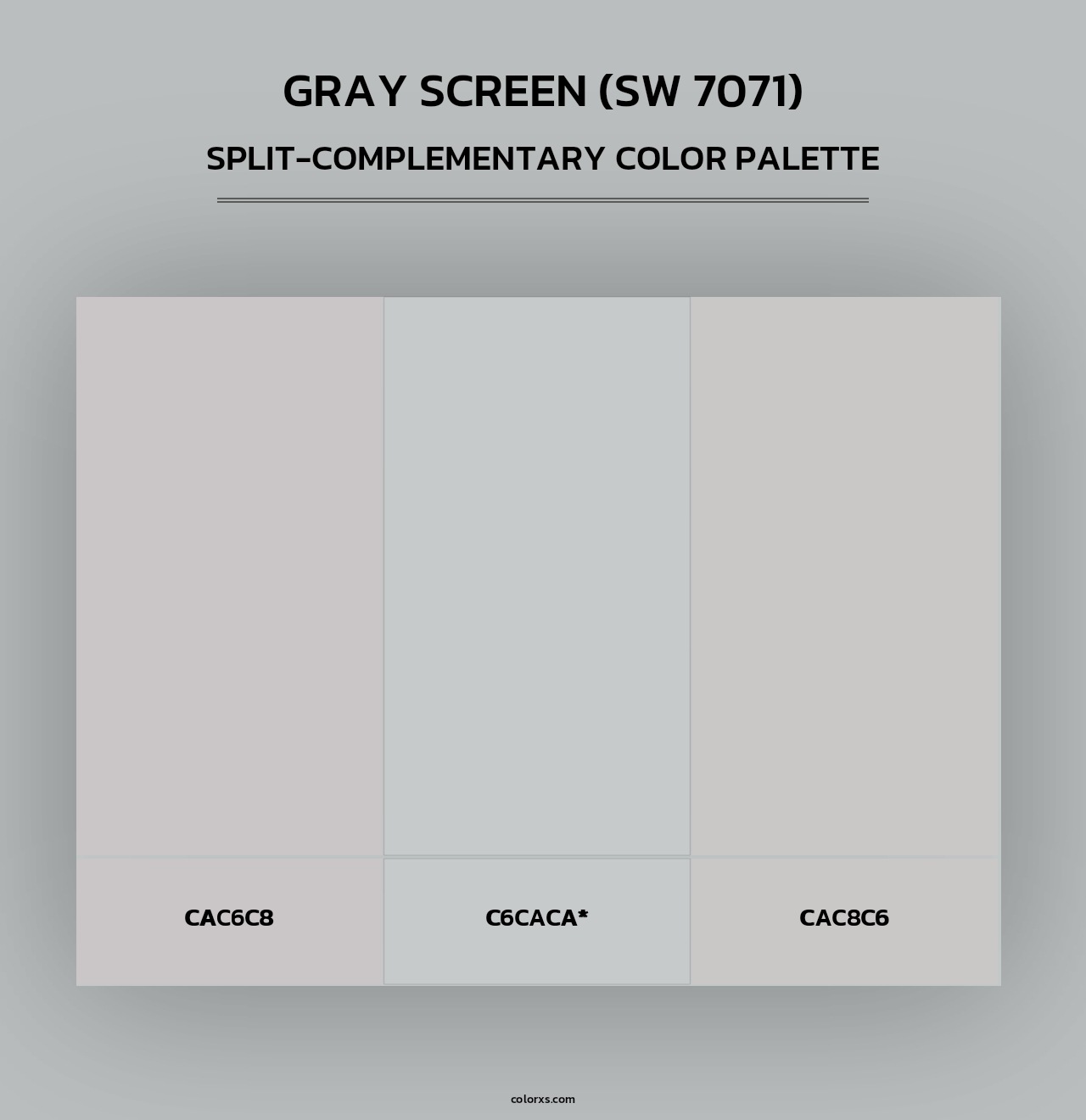 Gray Screen (SW 7071) - Split-Complementary Color Palette