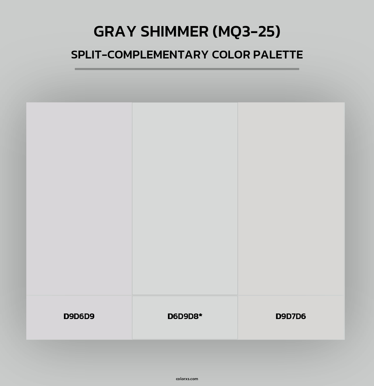 Gray Shimmer (MQ3-25) - Split-Complementary Color Palette