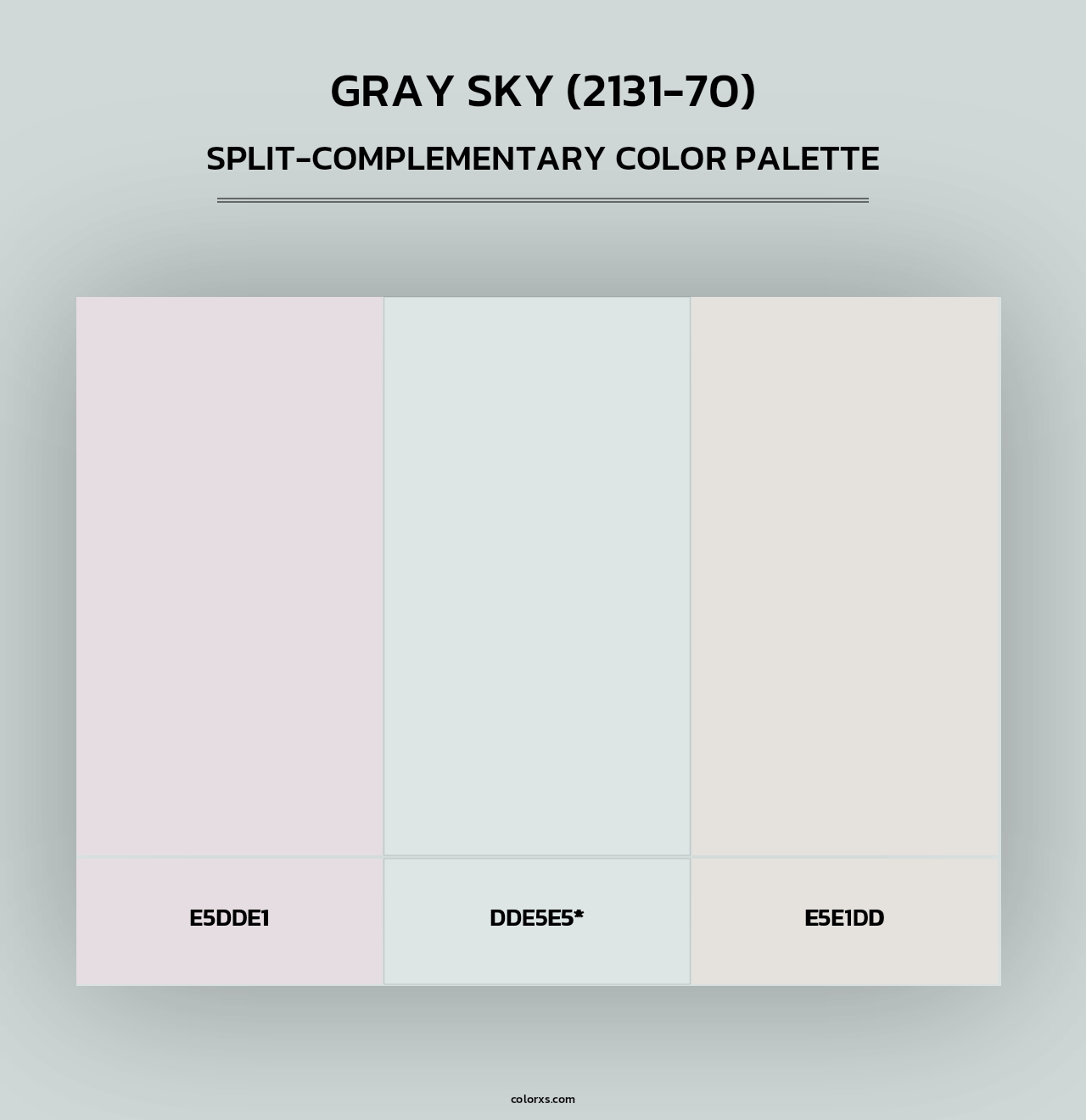Gray Sky (2131-70) - Split-Complementary Color Palette