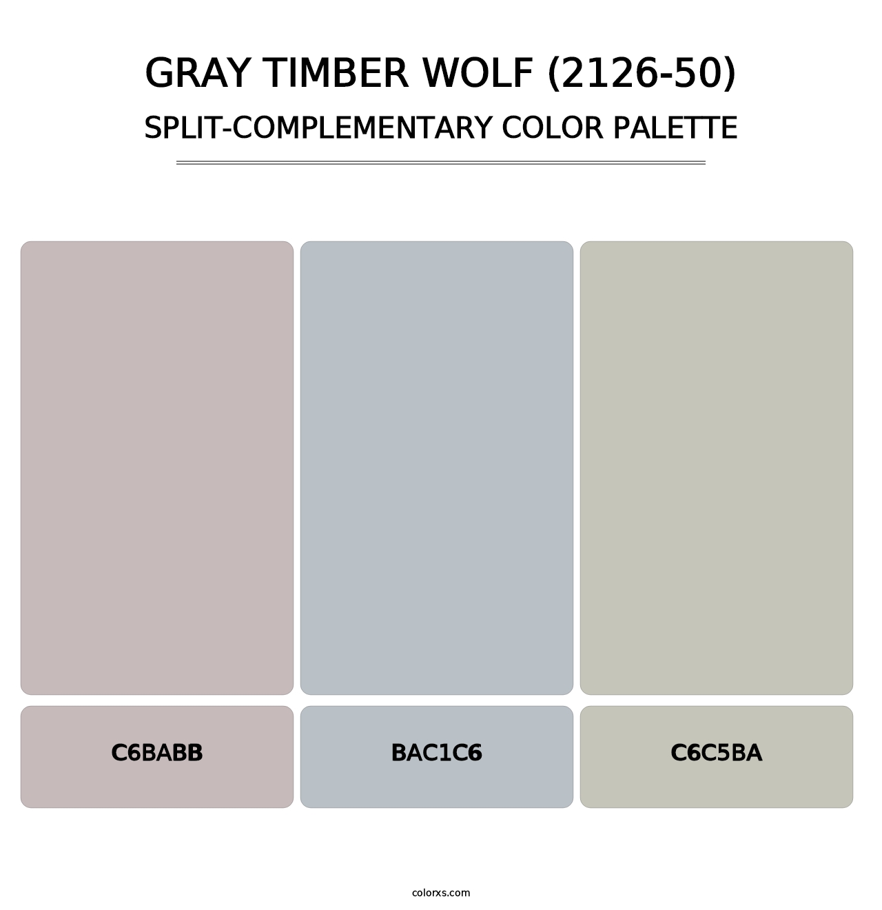Gray Timber Wolf (2126-50) - Split-Complementary Color Palette