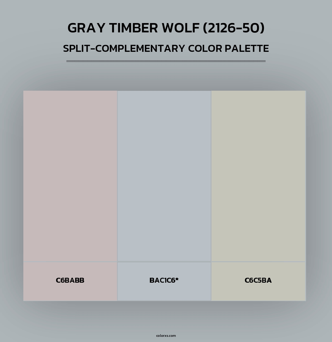 Gray Timber Wolf (2126-50) - Split-Complementary Color Palette
