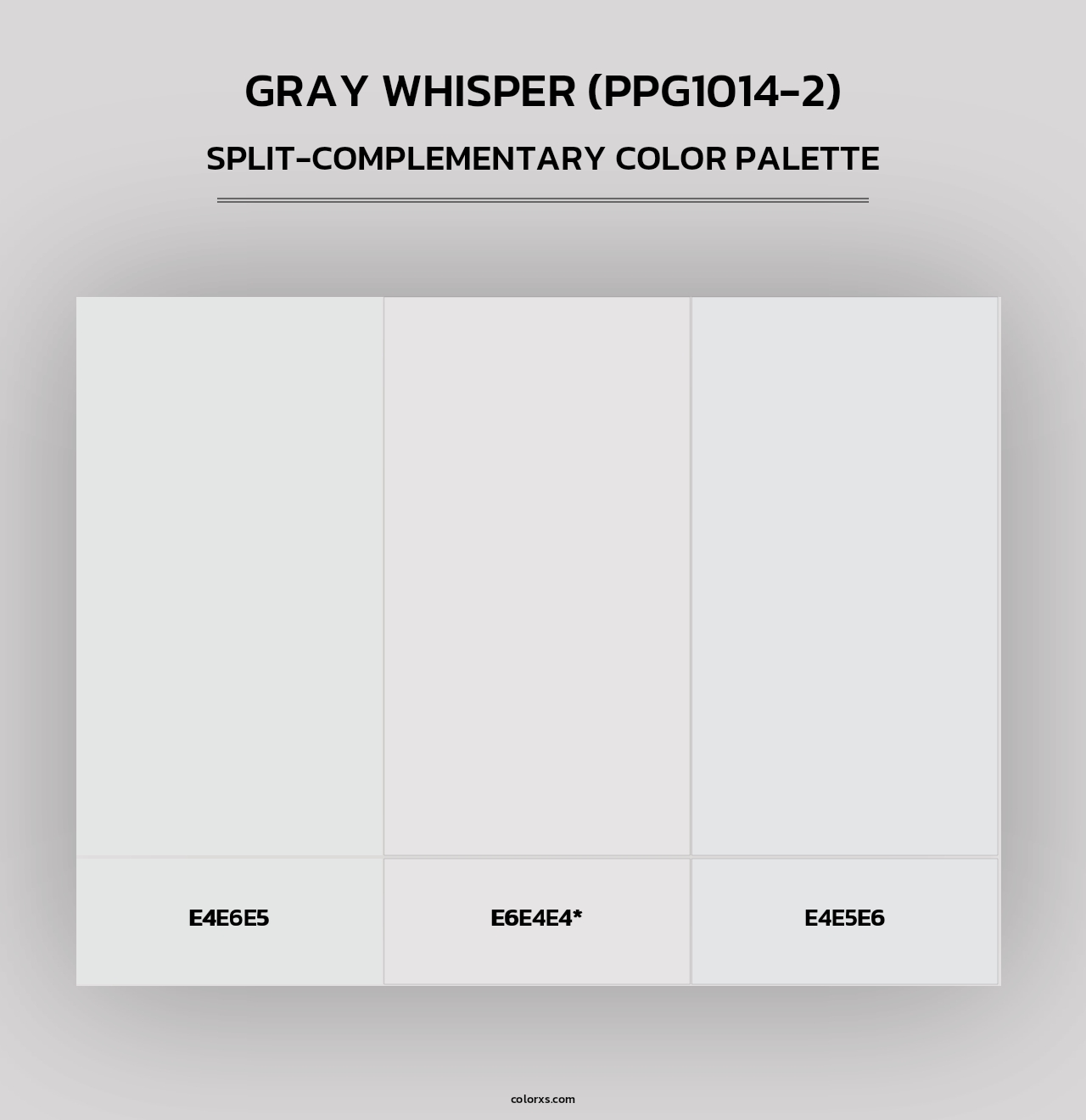 Gray Whisper (PPG1014-2) - Split-Complementary Color Palette
