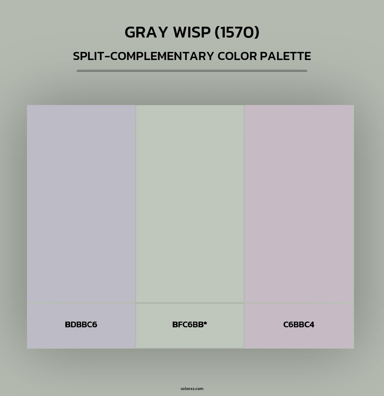 Gray Wisp (1570) - Split-Complementary Color Palette