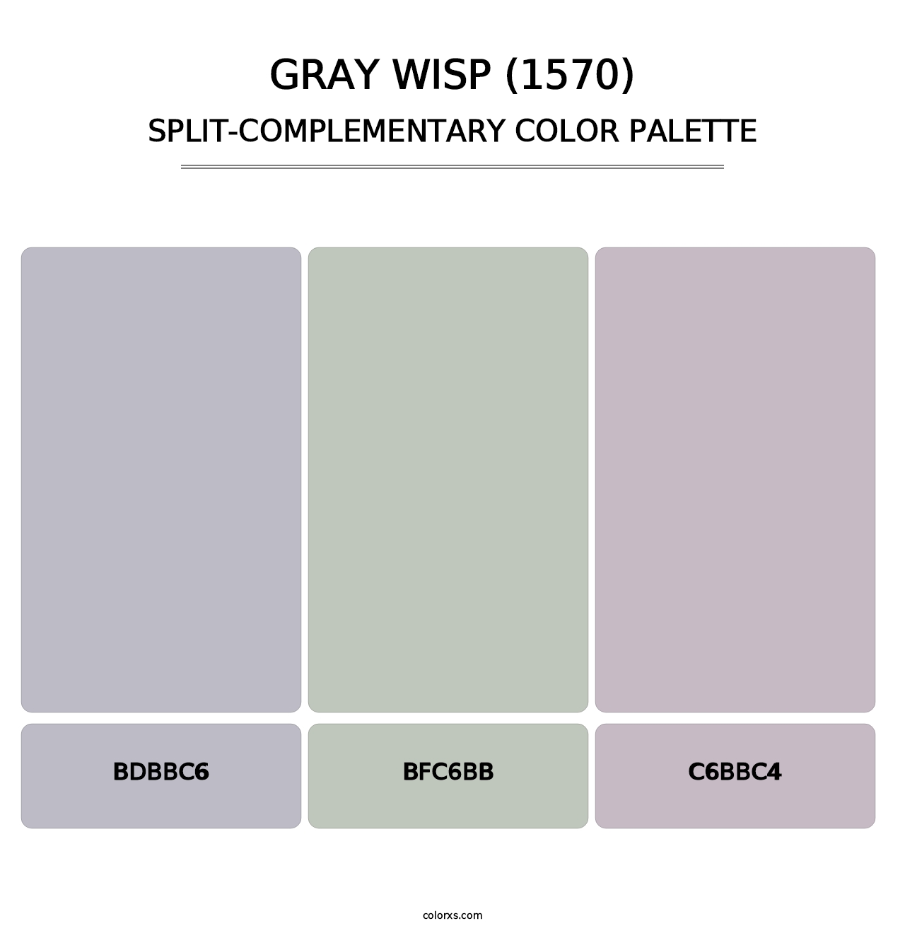 Gray Wisp (1570) - Split-Complementary Color Palette