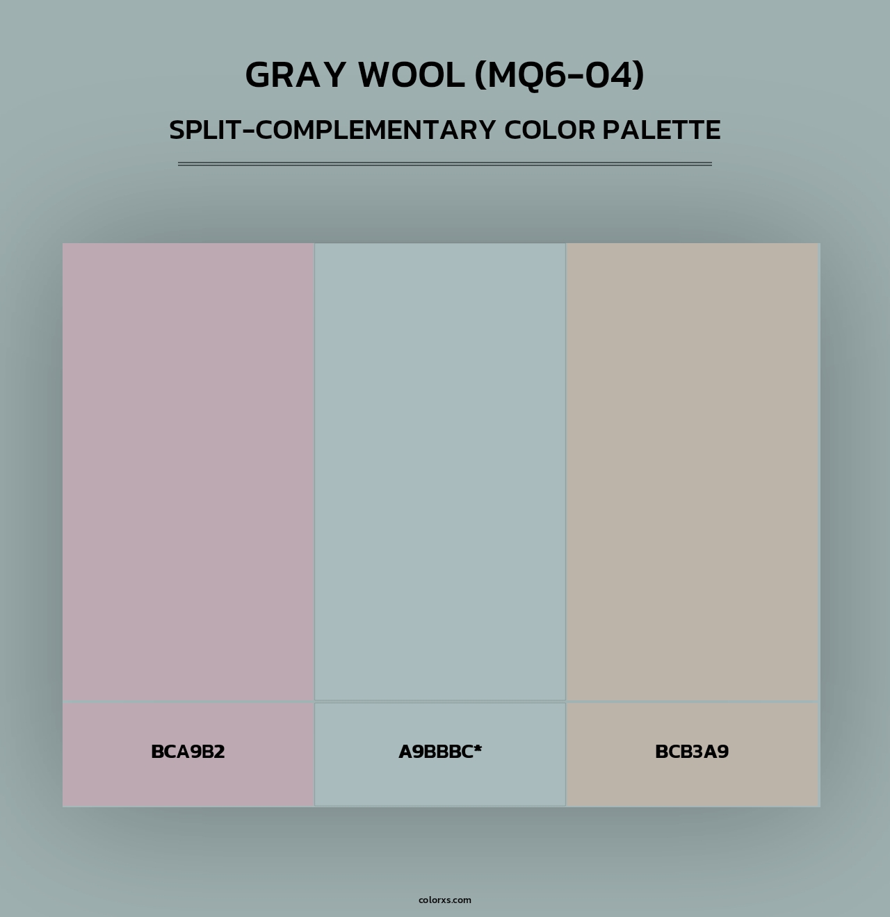 Gray Wool (MQ6-04) - Split-Complementary Color Palette