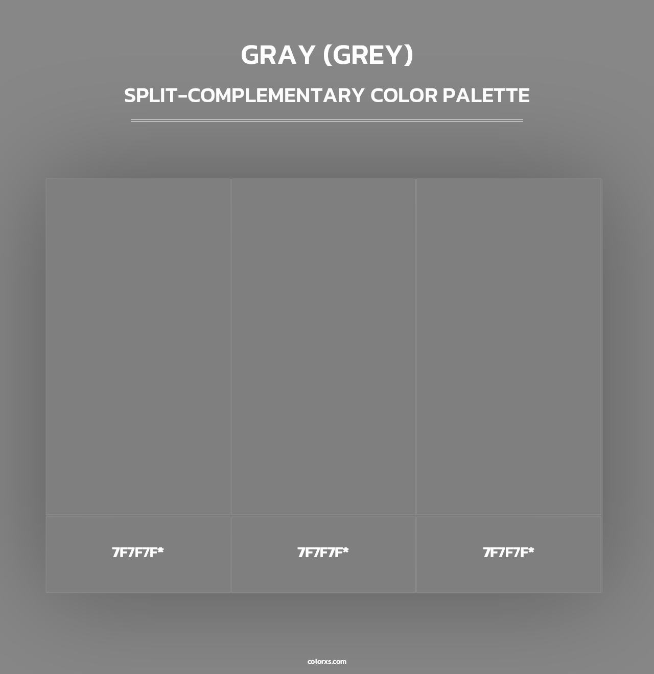 Gray (Grey) - Split-Complementary Color Palette