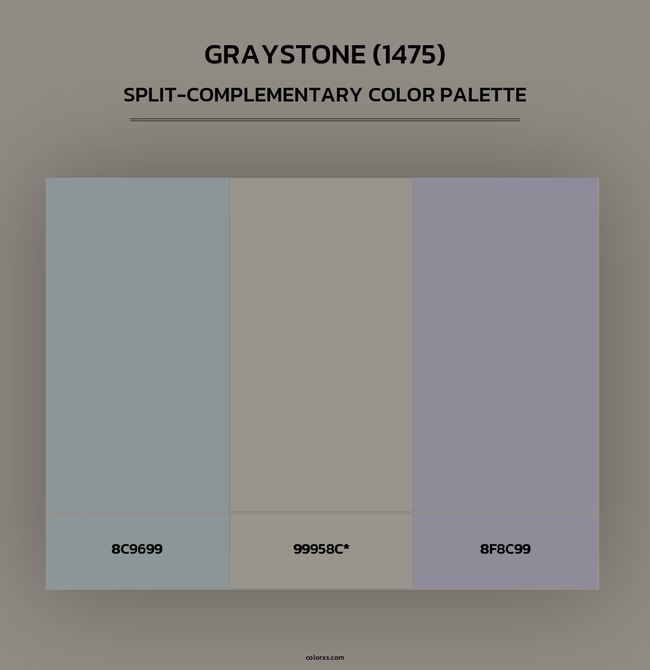 Graystone (1475) - Split-Complementary Color Palette