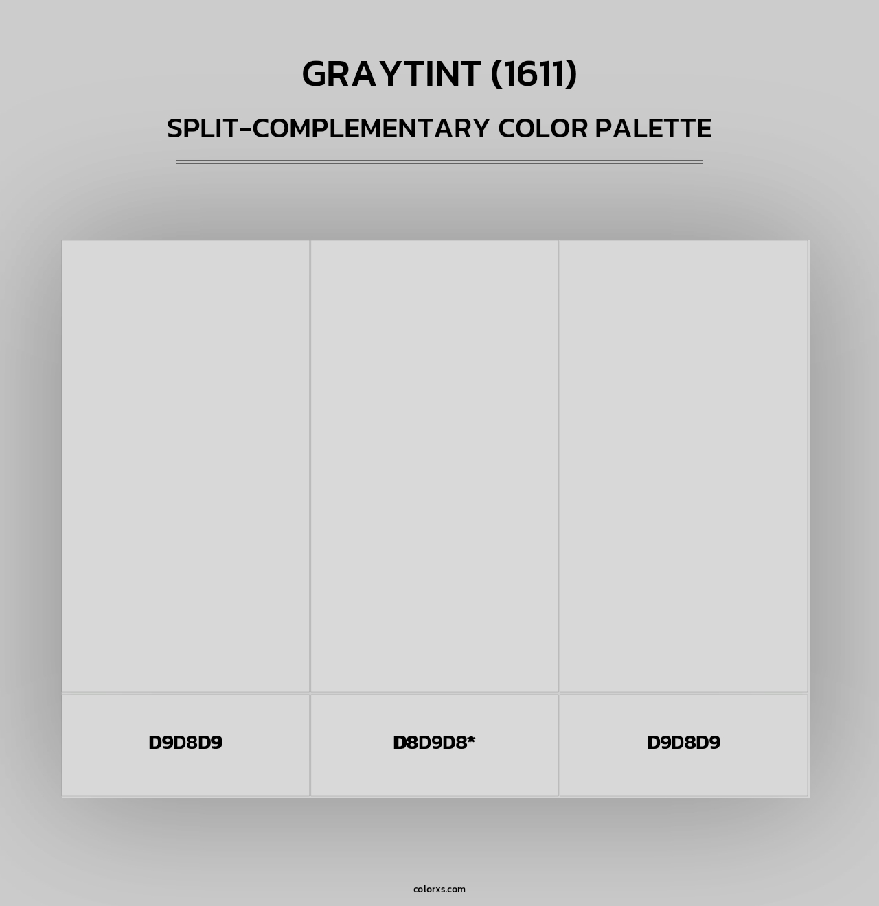 Graytint (1611) - Split-Complementary Color Palette