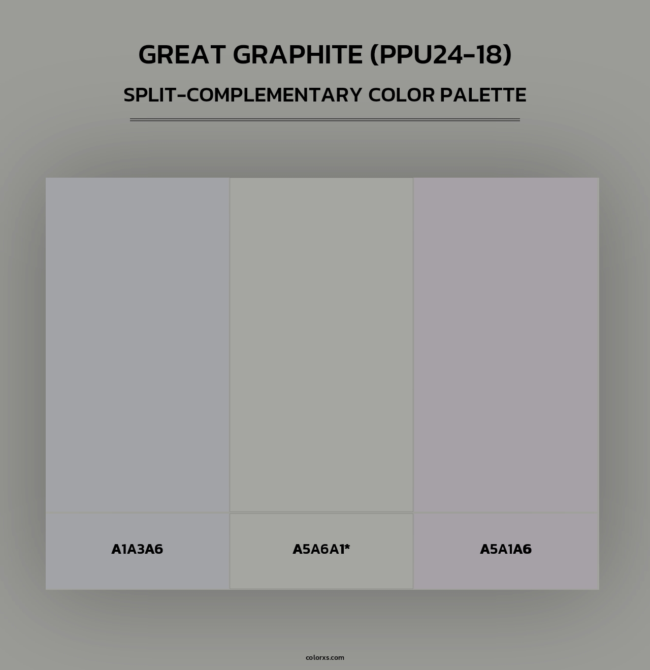 Great Graphite (PPU24-18) - Split-Complementary Color Palette