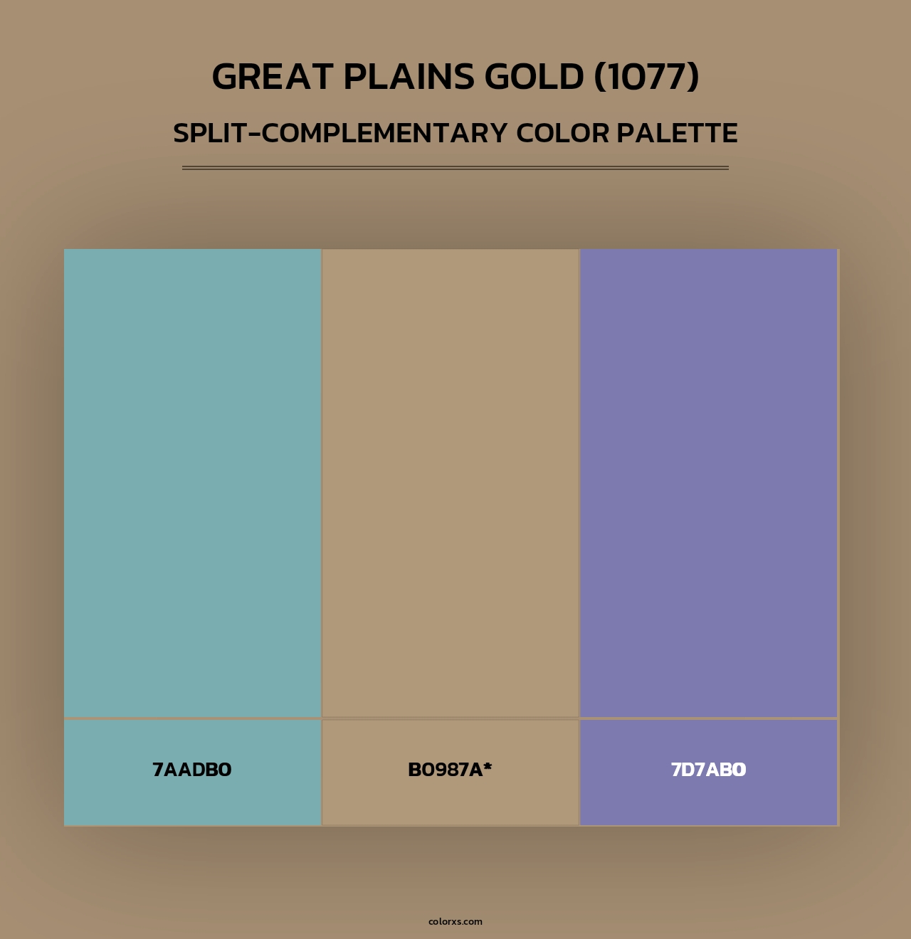 Great Plains Gold (1077) - Split-Complementary Color Palette