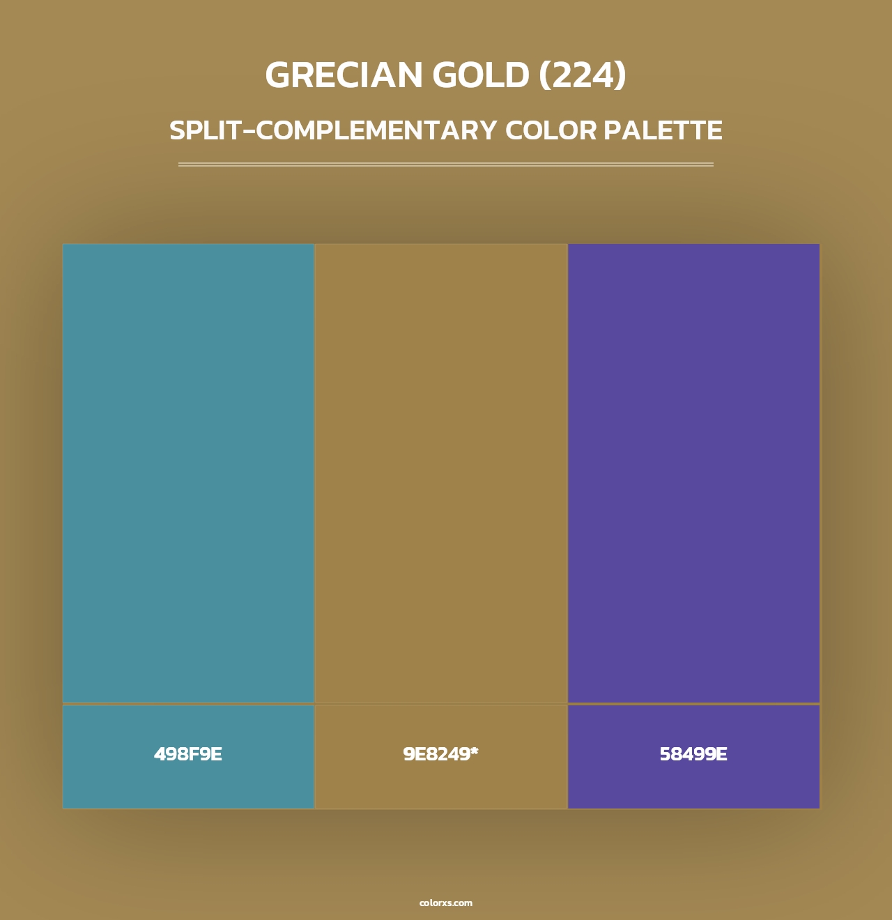 Grecian Gold (224) - Split-Complementary Color Palette