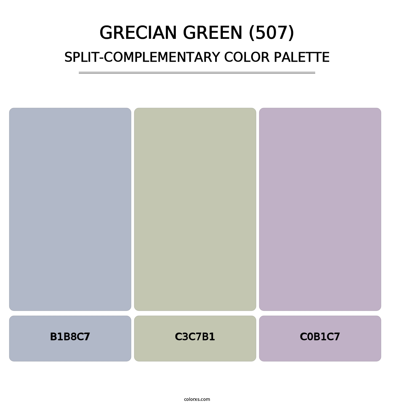 Grecian Green (507) - Split-Complementary Color Palette