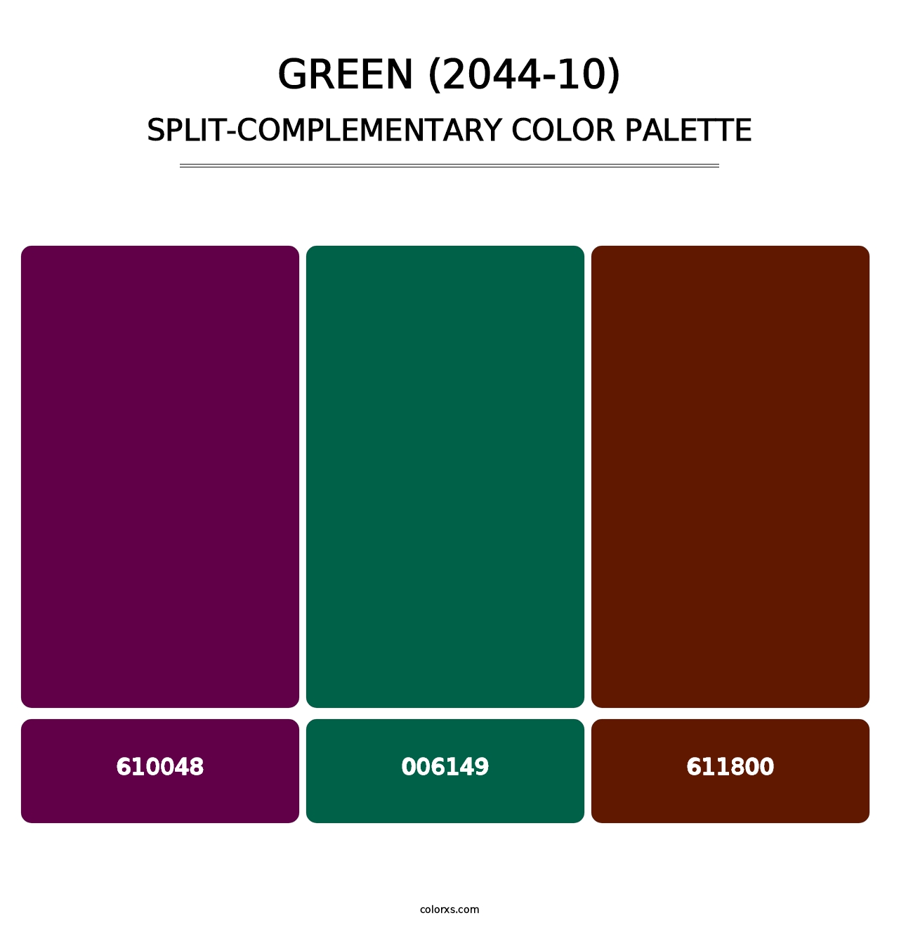 Green (2044-10) - Split-Complementary Color Palette
