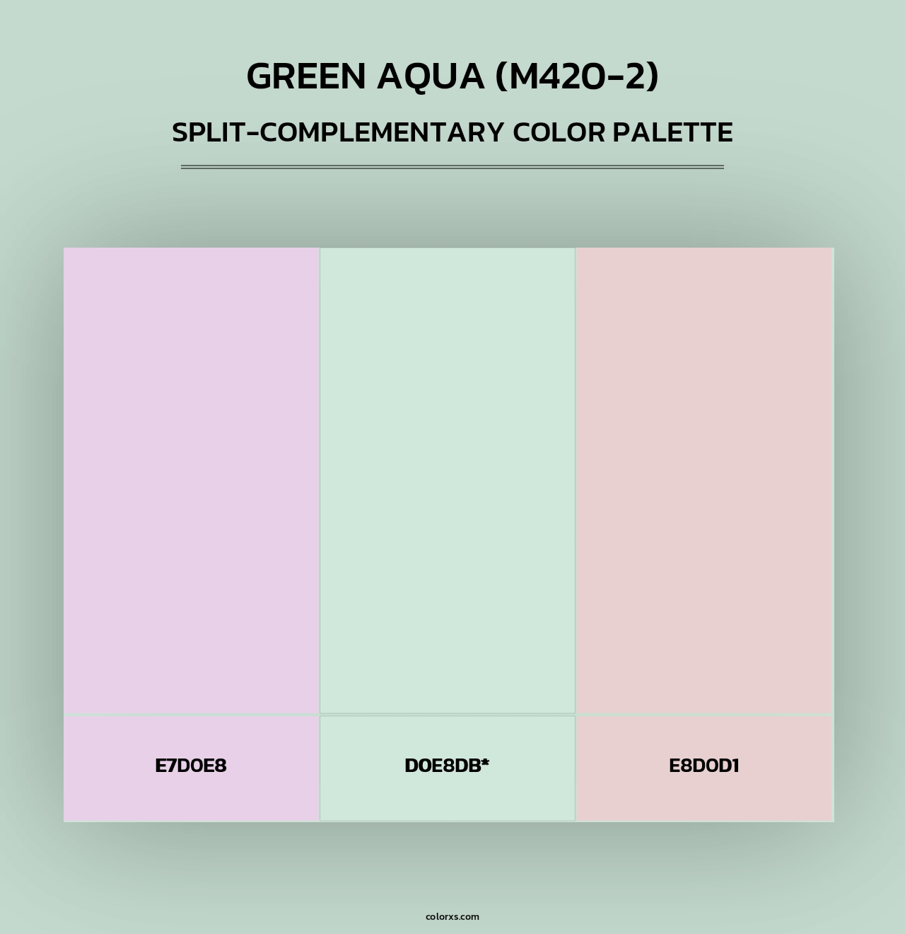 Green Aqua (M420-2) - Split-Complementary Color Palette