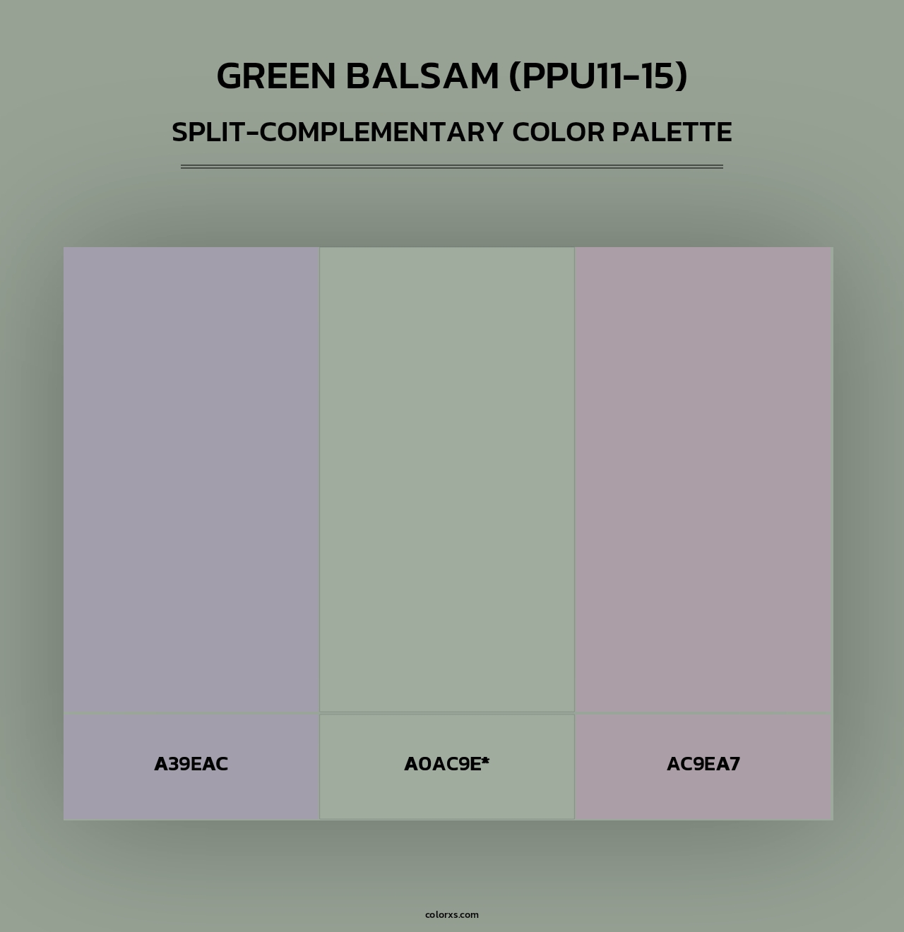 Green Balsam (PPU11-15) - Split-Complementary Color Palette