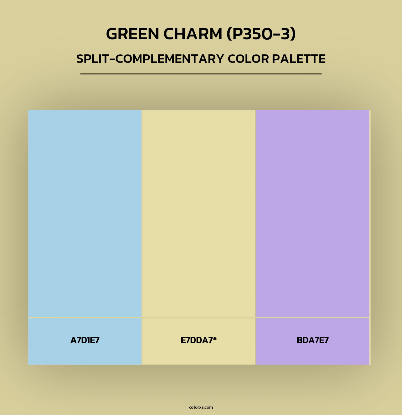 Green Charm (P350-3) - Split-Complementary Color Palette