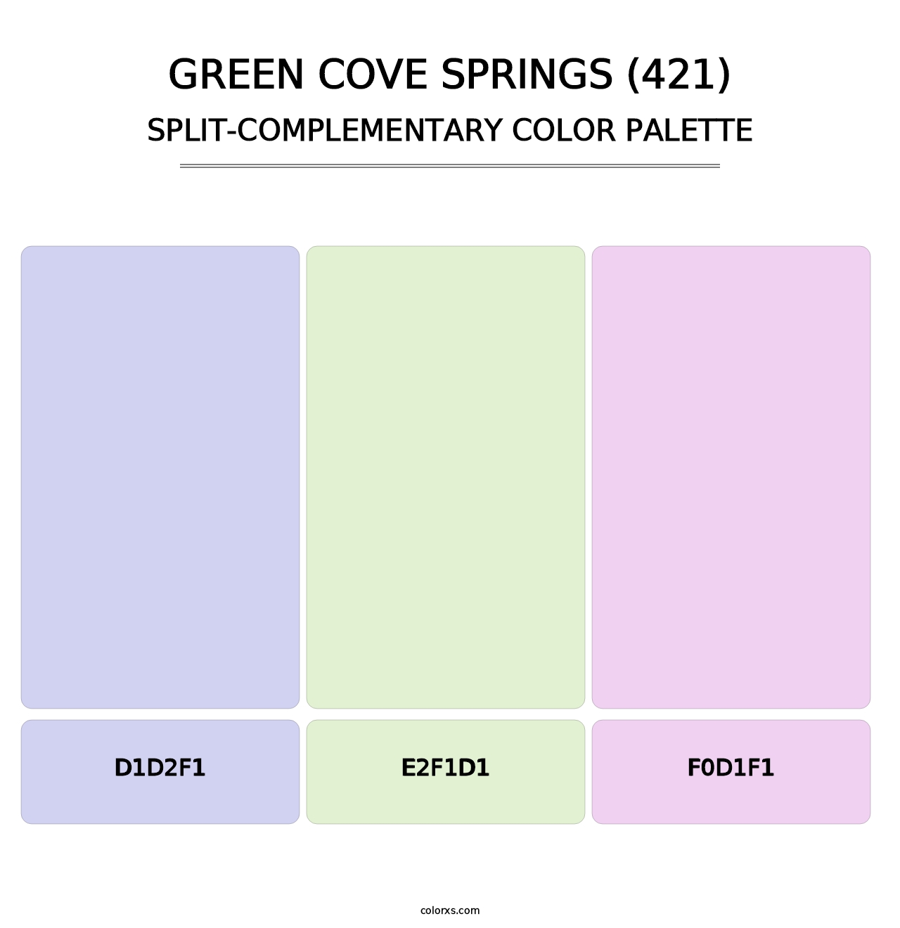 Green Cove Springs (421) - Split-Complementary Color Palette