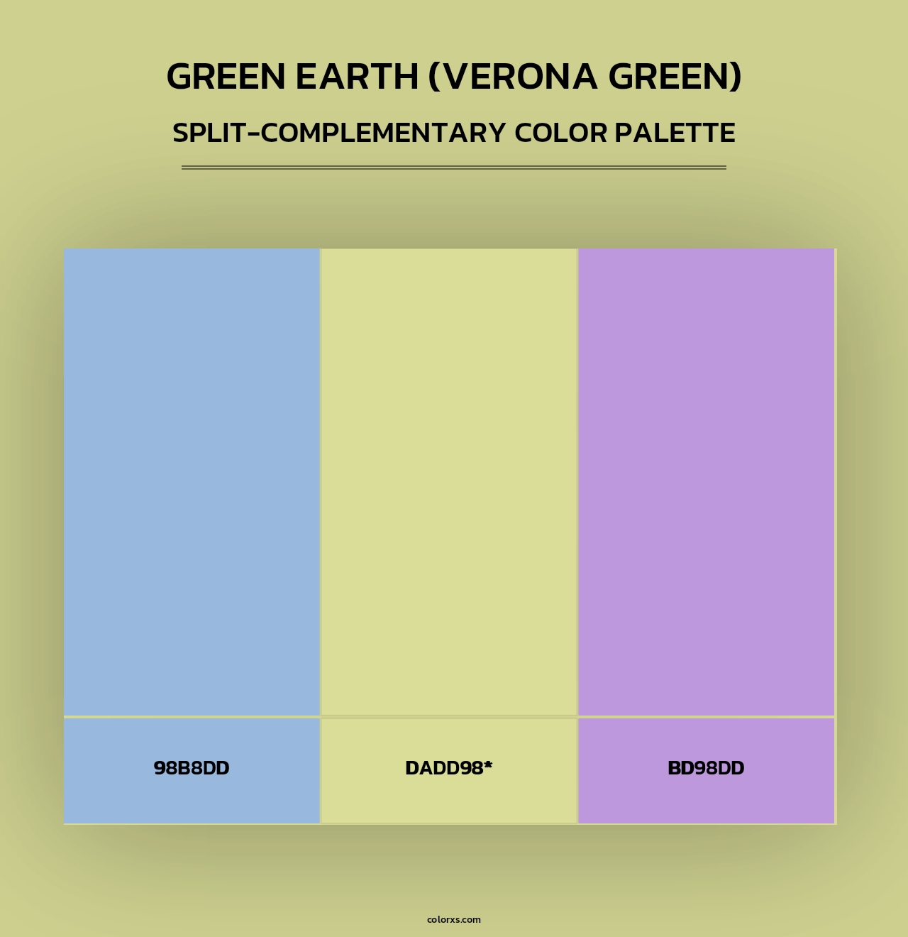 Green Earth (Verona Green) - Split-Complementary Color Palette