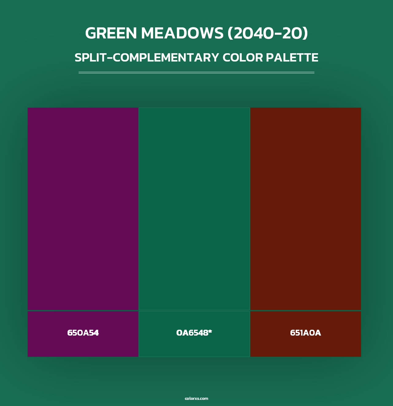 Green Meadows (2040-20) - Split-Complementary Color Palette
