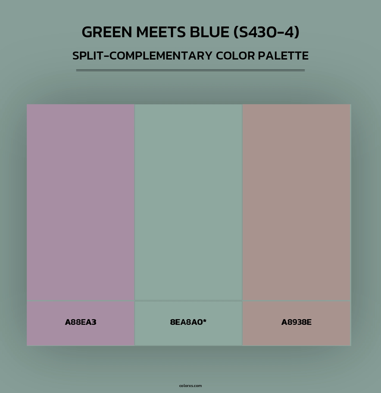 Green Meets Blue (S430-4) - Split-Complementary Color Palette