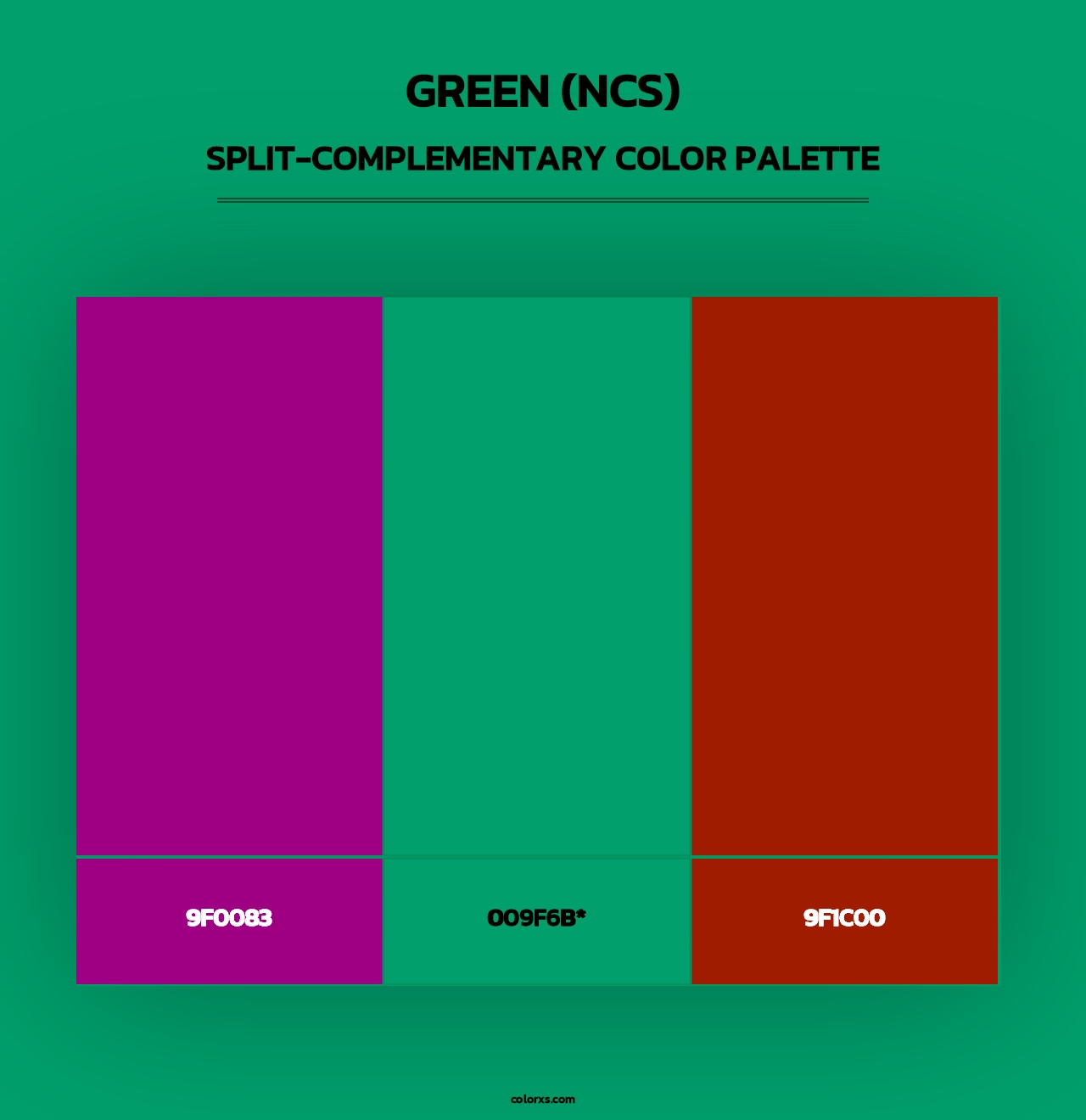 Green (NCS) - Split-Complementary Color Palette