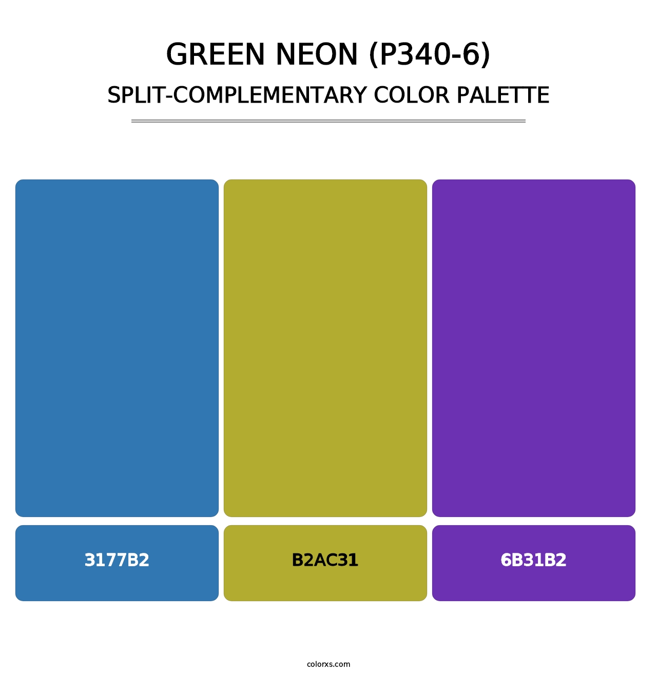Green Neon (P340-6) - Split-Complementary Color Palette