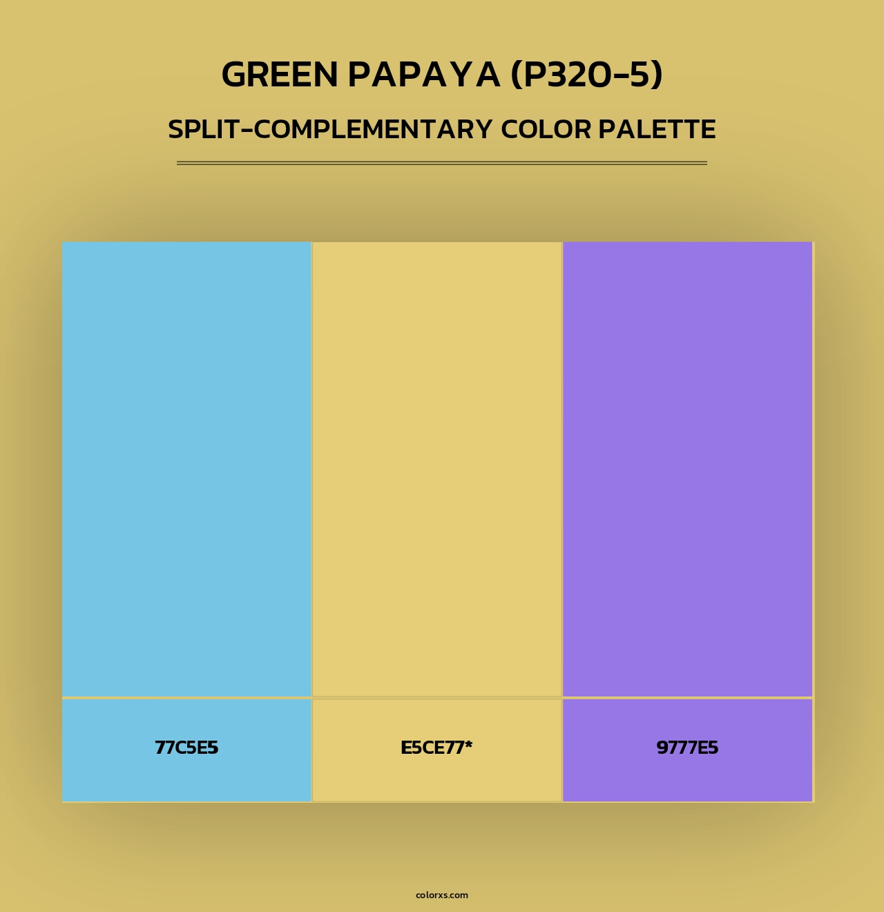 Green Papaya (P320-5) - Split-Complementary Color Palette