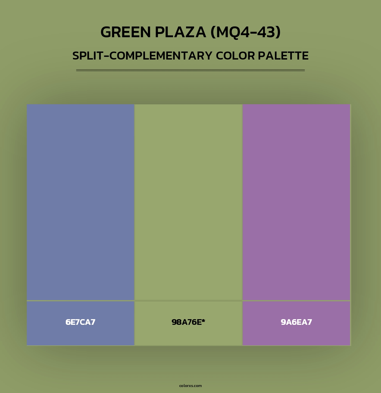 Green Plaza (MQ4-43) - Split-Complementary Color Palette